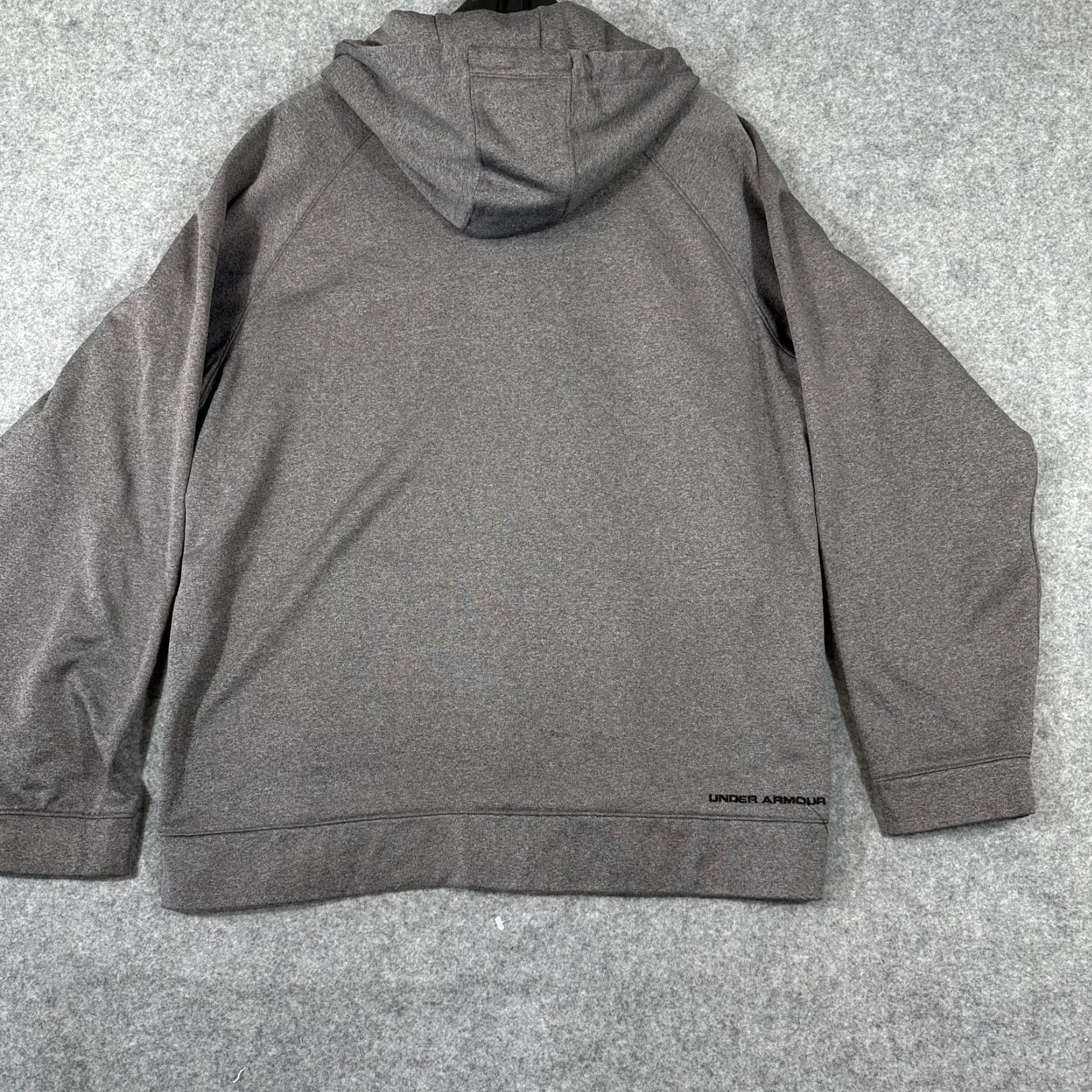 Under Armour Under Armour Hooded Sweatshirt Mens XL Gray Raglan Sleeve Full Zip Drawstring Sweatshirt Size US XL / EU 56 / 4 - 6 Thumbnail