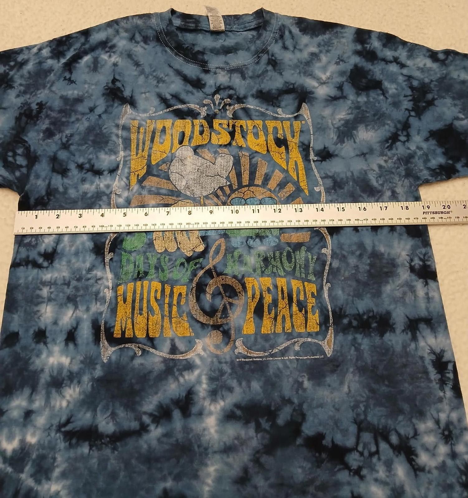 Other M&O Gold Unisex Sz M Blue Woodstock T-Shirt Music & Peace Size US M / EU 48-50 / 2 - 4 Thumbnail