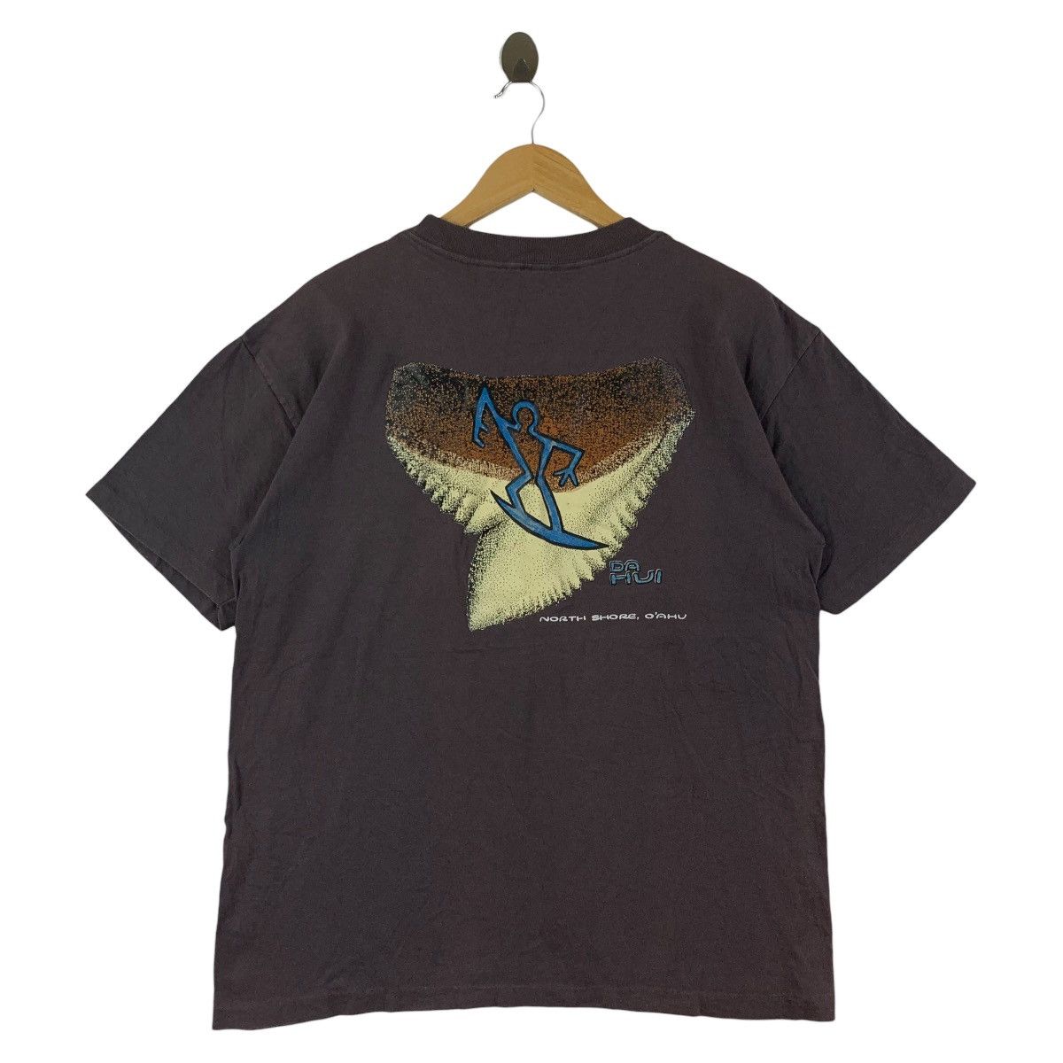 Vintage Vintage 90s DA HUI hawaii big logo Surfing tee Size US M / EU 48-50 / 2 - 1 Thumbnail