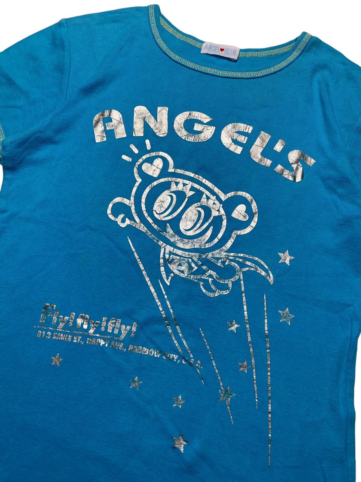 Angel Blue × Hysteric Glamour 2000s Angel Blue - Superhero Baby Tee Size L / US 10 / IT 46 - 3 Thumbnail