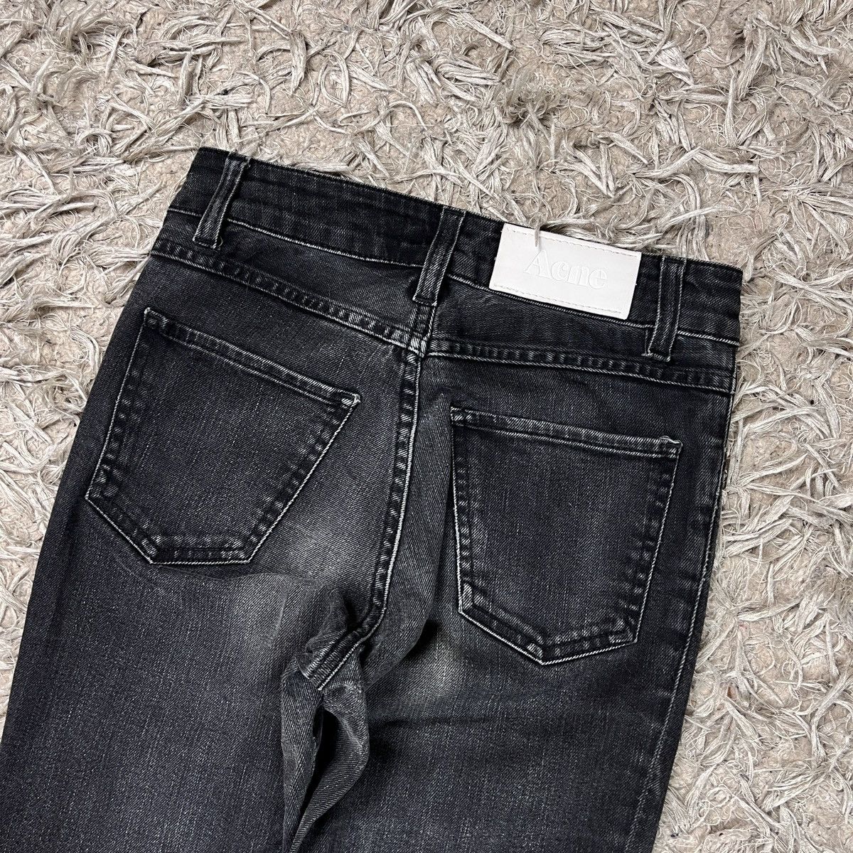 Acne Studios Skinny Black Faded Jeans Acne Studios Avant Garde 90s Y2k Size 24" / US 00 / IT 34 - 5 Thumbnail