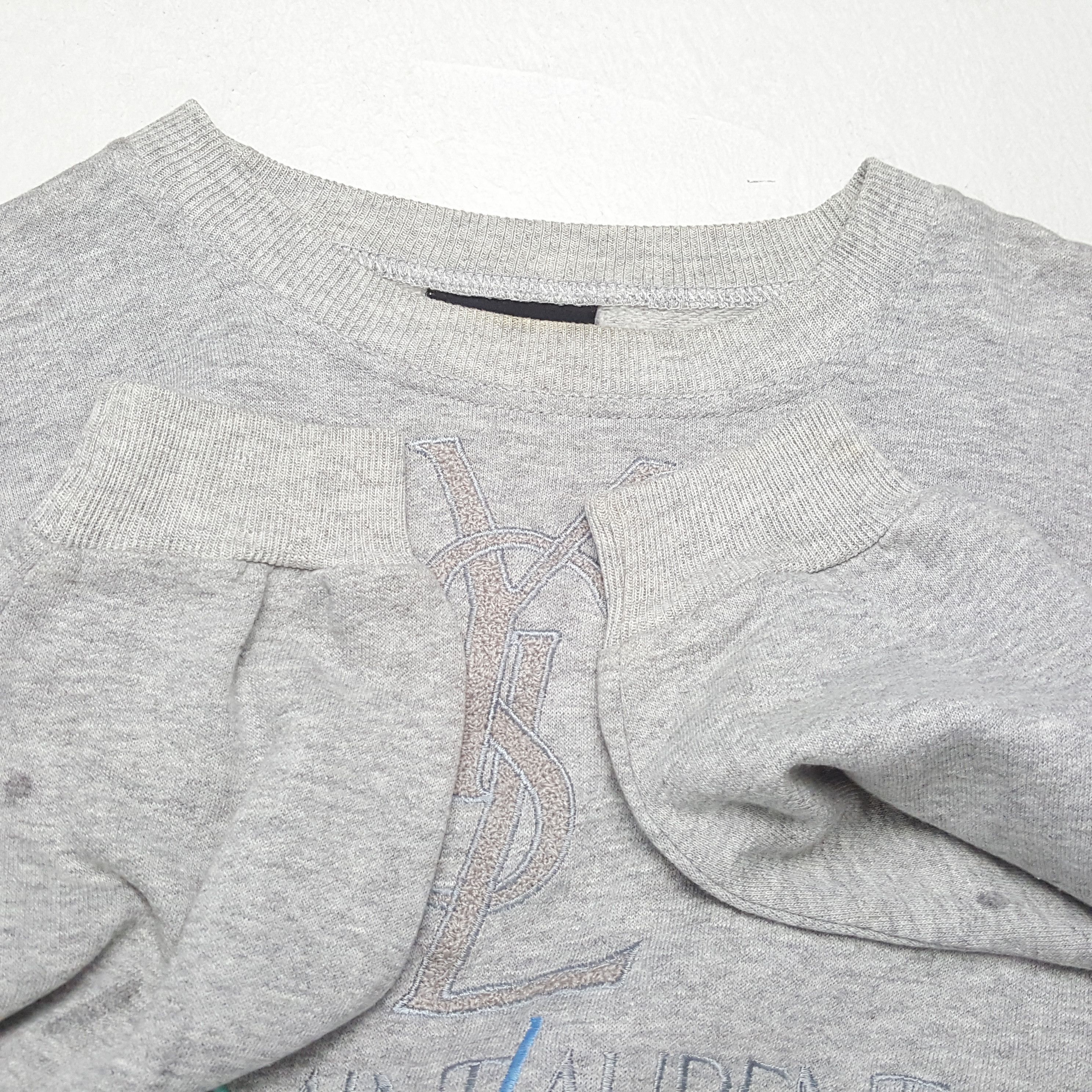 Vintage × Yves Saint Laurent YVES SAINT LAURENT YSL Logo Spellout Design Sweatshirt Size US L / EU 52-54 / 3 - 8 Thumbnail