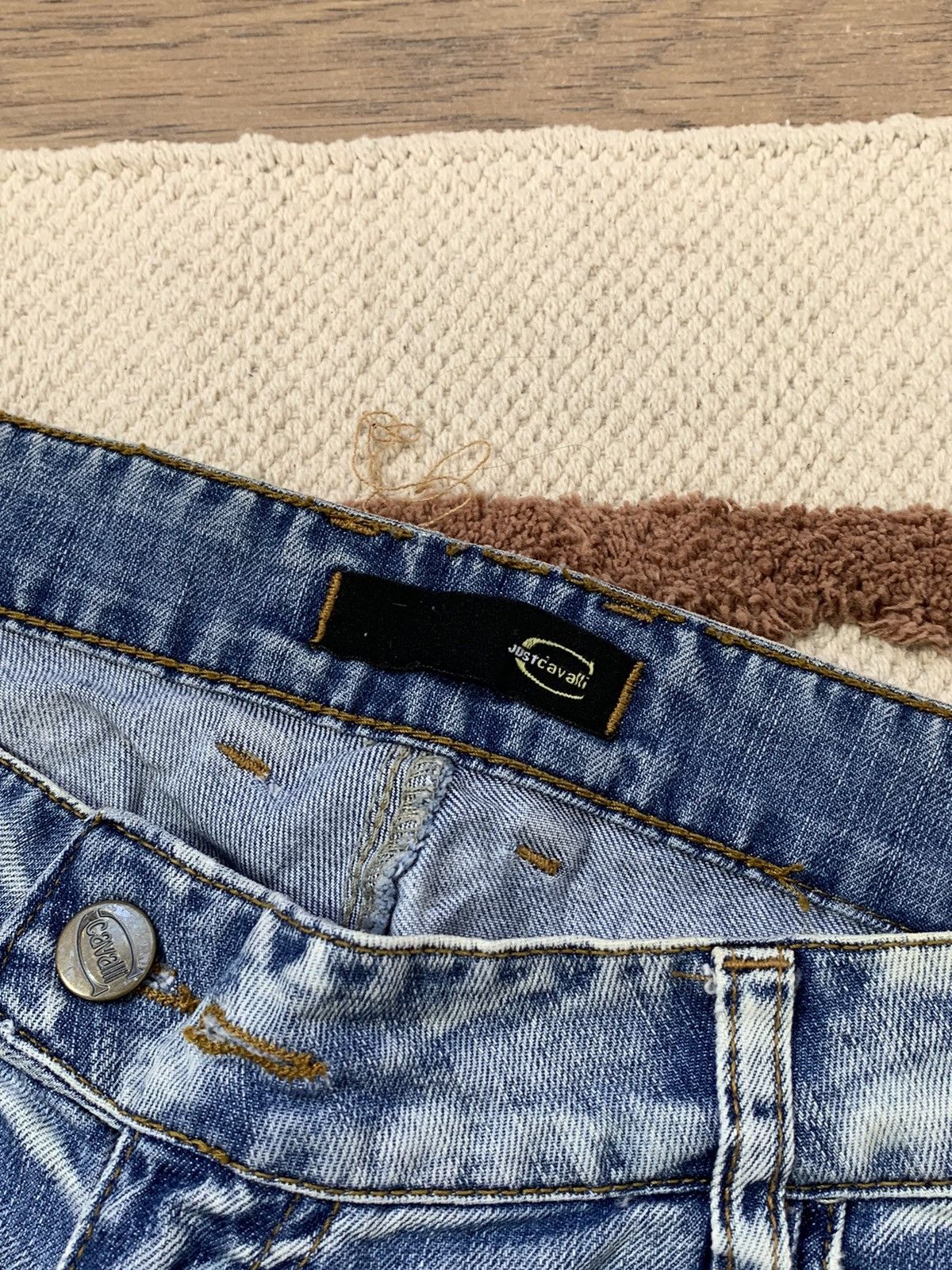 Just Cavalli × Roberto Cavalli × Vintage VINTAGE JUST CAVALLI DISTRESSED STYLE JEANS Size 29" - 7 Thumbnail