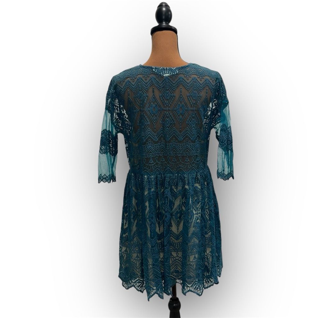 Free People Jen's Pirate Booty x Free People Sagrada Romeo Lace Teal Min Size S / US 4 / IT 40 - 4 Thumbnail