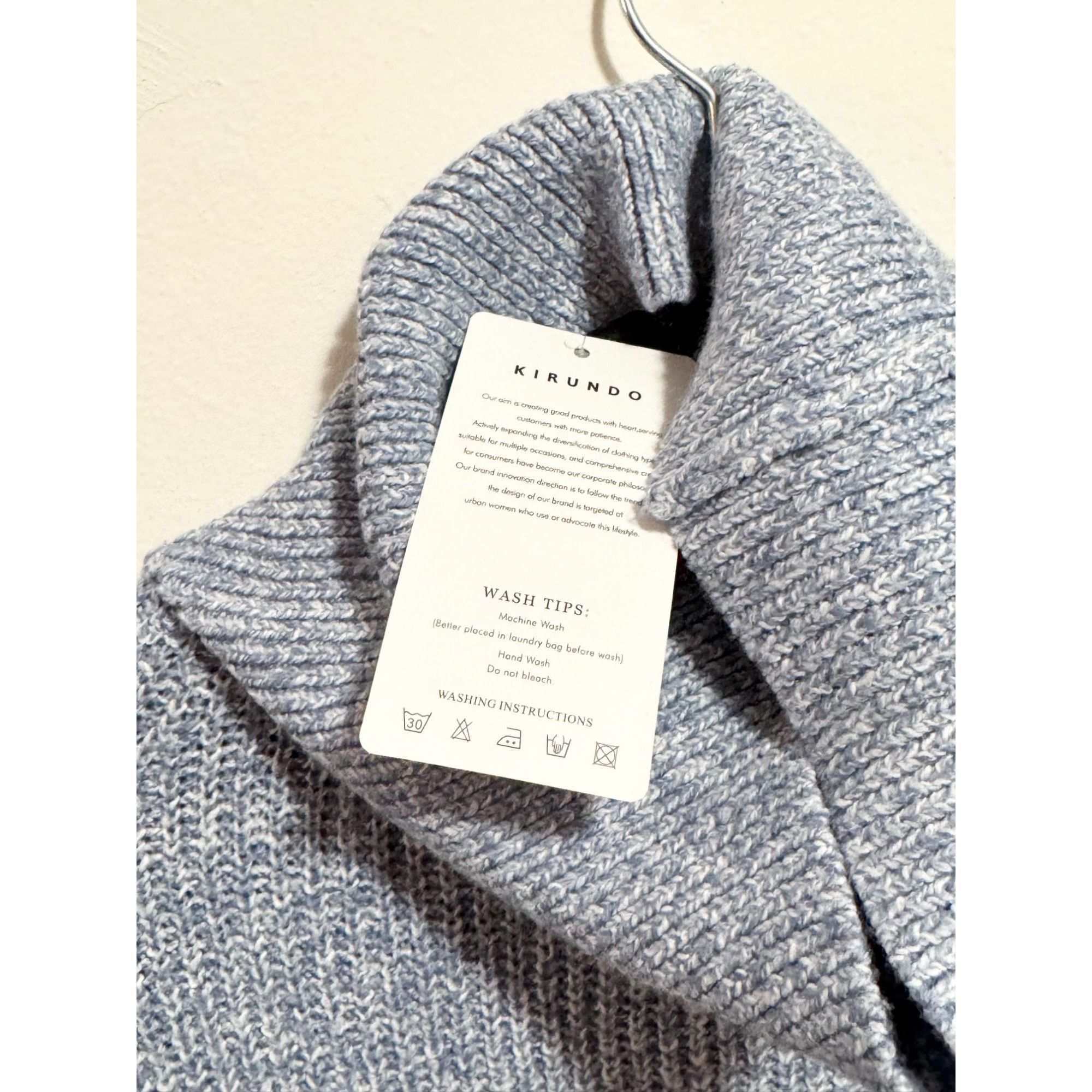Other Kirundo Blue Turtleneck Knit Cape Sleeveless Sweater Size XL Size XL / US 12-14 / IT 48-50 - 5 Thumbnail