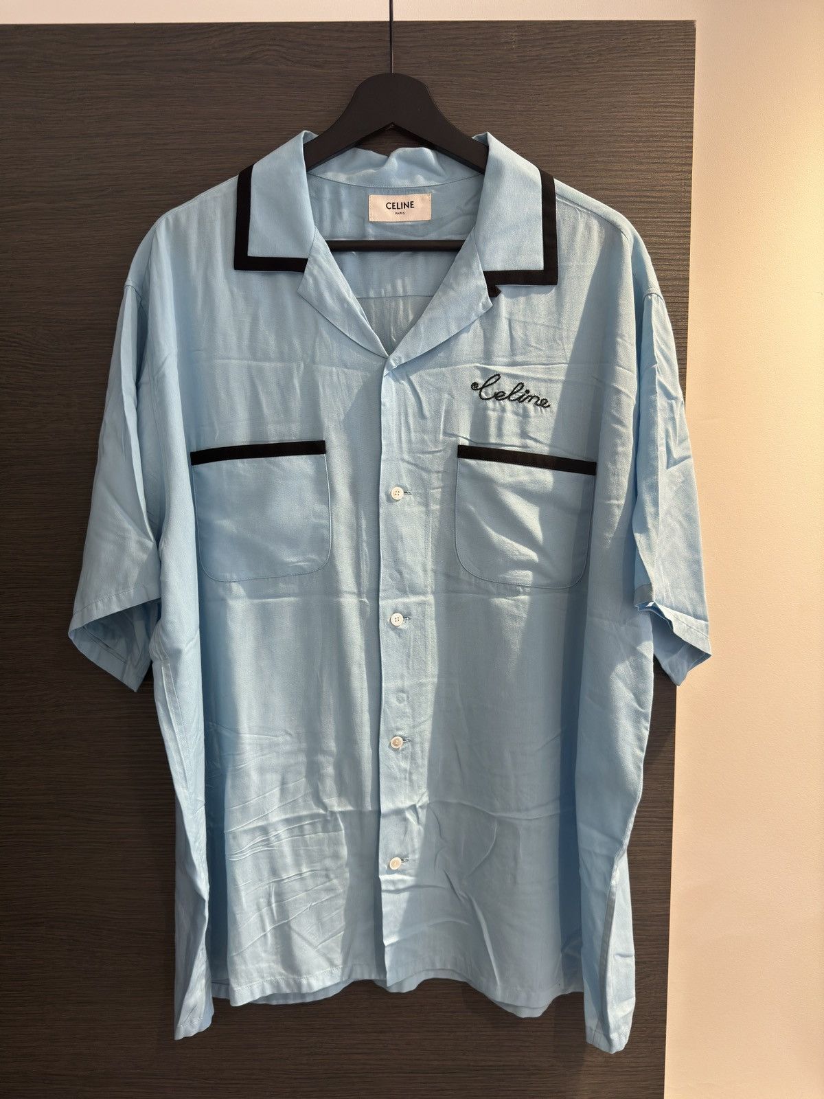 image of Men’S Celine Shirt in Blue, Men's (Size Large)