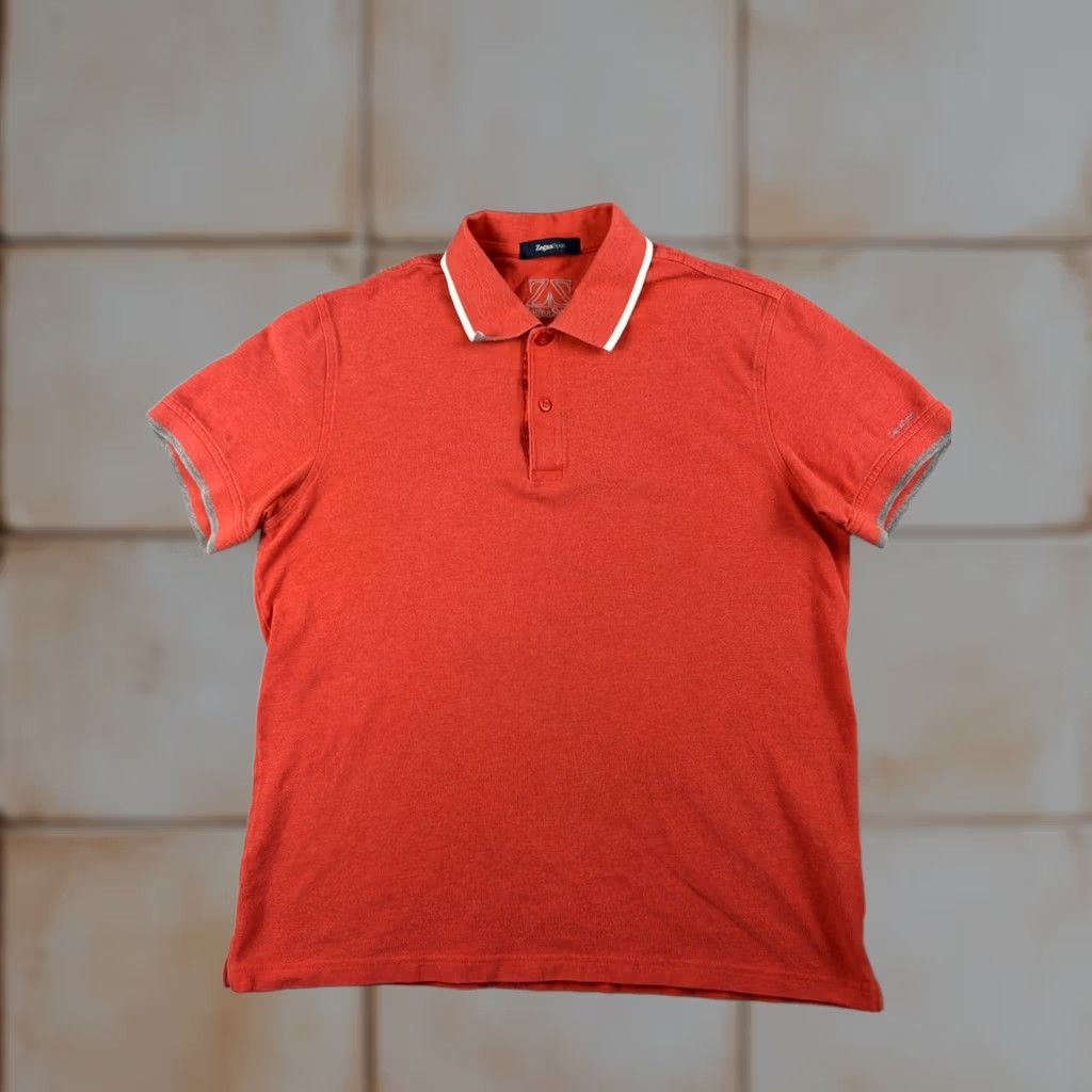 Ermenegildo Zegna Ermenegildo Zegna Polo Shirt Men M Red Short Sleeve Regular Cotton Sport Designer Shirt Mens Size US M / EU 48-50 / 2 - 1 Thumbnail