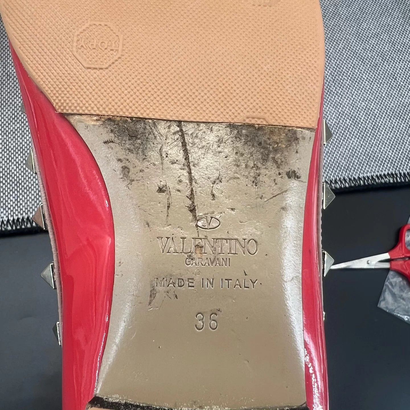 Valentino Valentino Orange Patent Leather Rockstud Flats - Size 36 Size US 5 / IT 35 - 8 Thumbnail