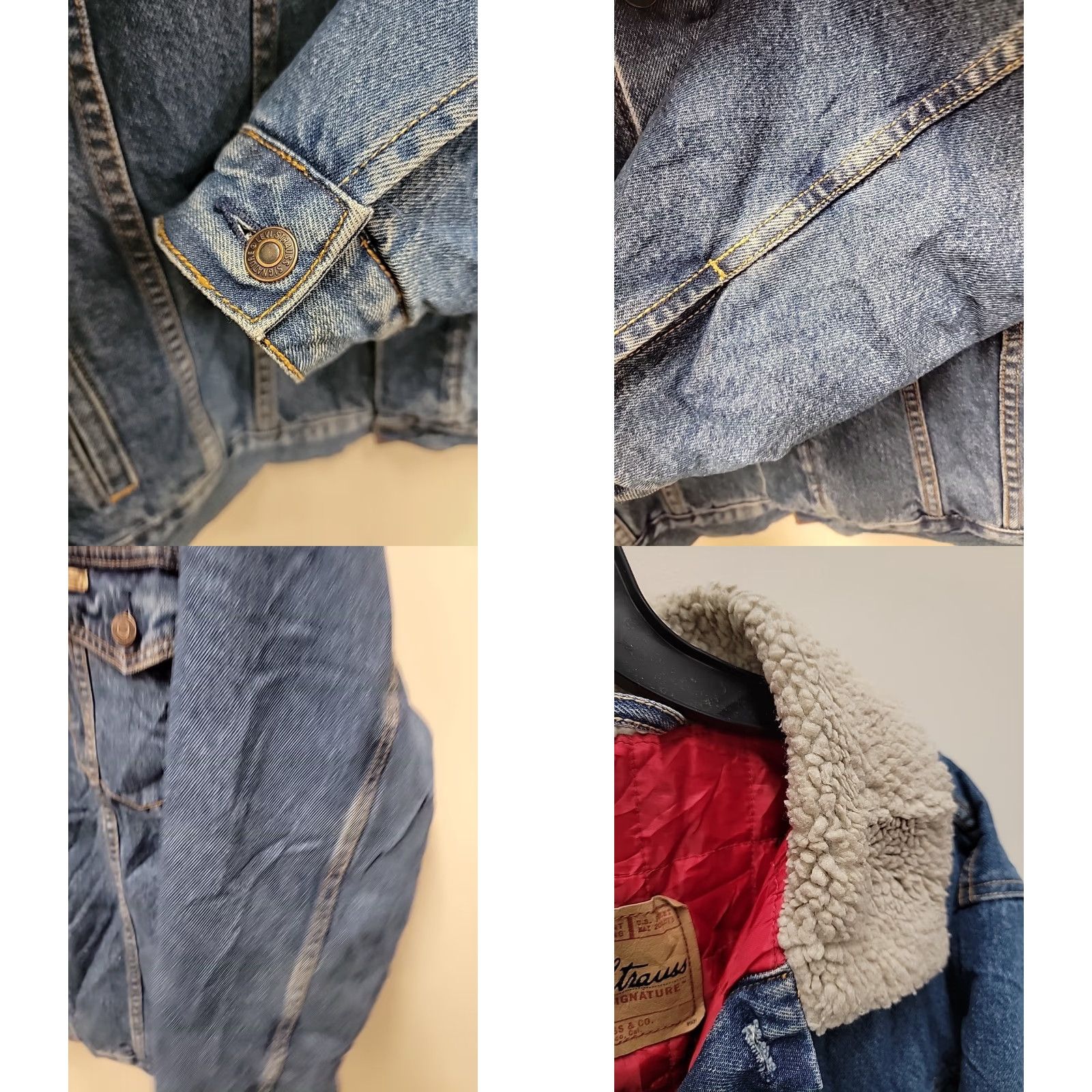 Levi's VINTAGE Levi's Denim Jacket Lined Sherpa Collar Mens XL Blue Denim Jacket Mens XL Blue Sherpa Lined Jacket Size US XL / EU 56 / 4 - 8 Thumbnail