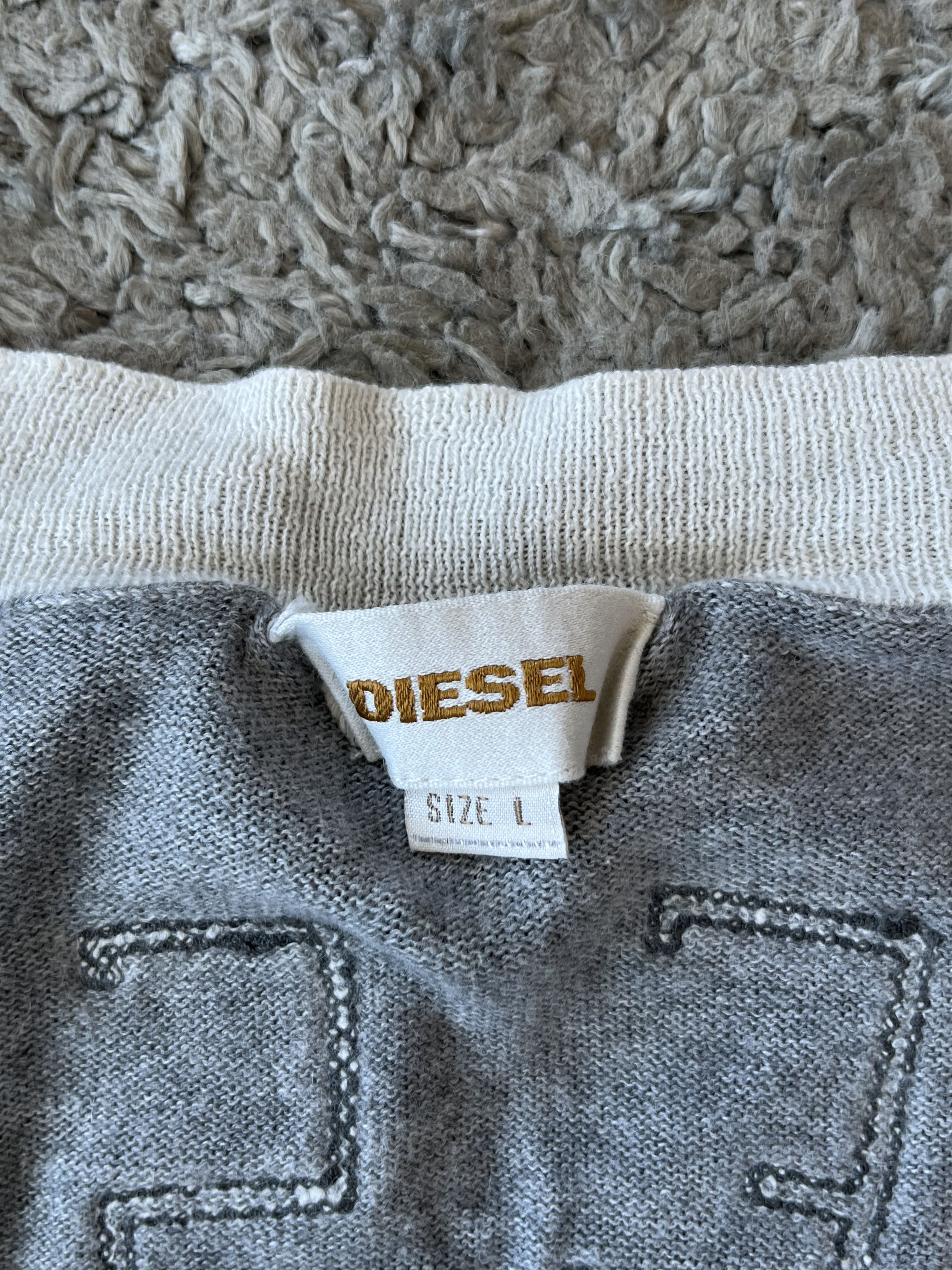 Diesel DIESEL INDUSTRY Sweater V Throat Big Logo Streetwear Size US L / EU 52-54 / 3 - 8 Thumbnail