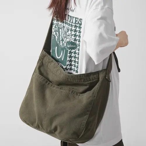 VIBE Khaki Over Shoulder Messanger Bag Size ONE SIZE - 7 Thumbnail