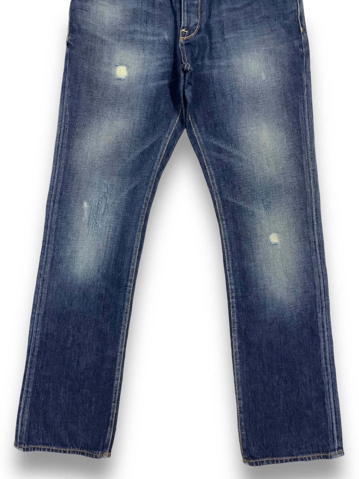 Tommy Hilfiger Tommy Hilfiger Blue Wash Straight Leg Distressed Jeans Size US 32 / EU 48 - 9 Thumbnail