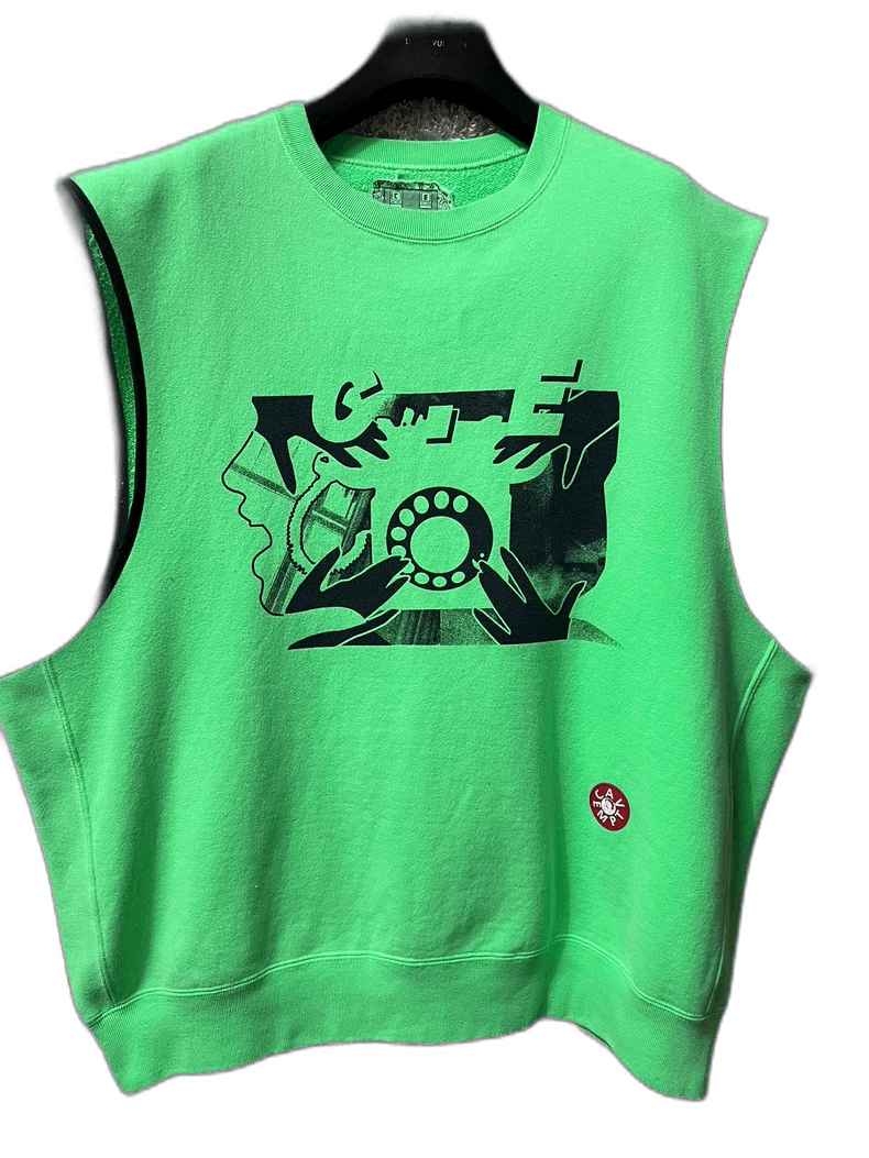 Japanese Brand CAVEMPT C.E Men's Sleeveless Graphic Sweatshirt Size US XL / EU 56 / 4 - 1 Thumbnail