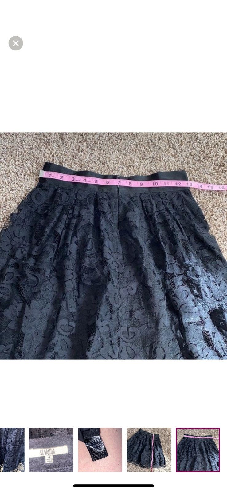 BB Dakota Bb Dakota black lace skirt size 4 Size 27" / US 4 / IT 40 - 6 Thumbnail