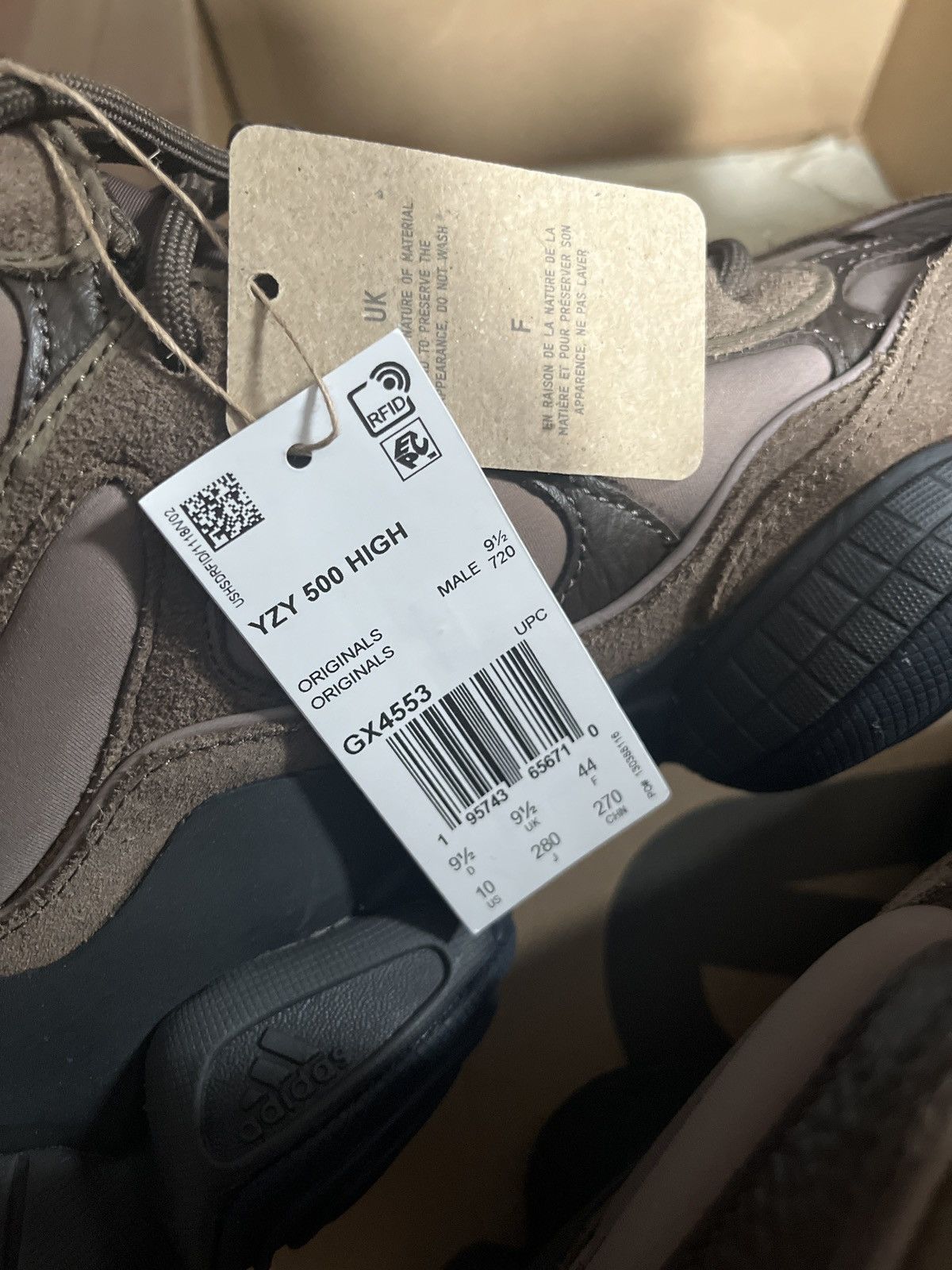 Adidas × Kanye West Adidas Yeezy 500 high ‘Taupe Black’ 2022 Size US 10 / EU 43 - 7 Thumbnail