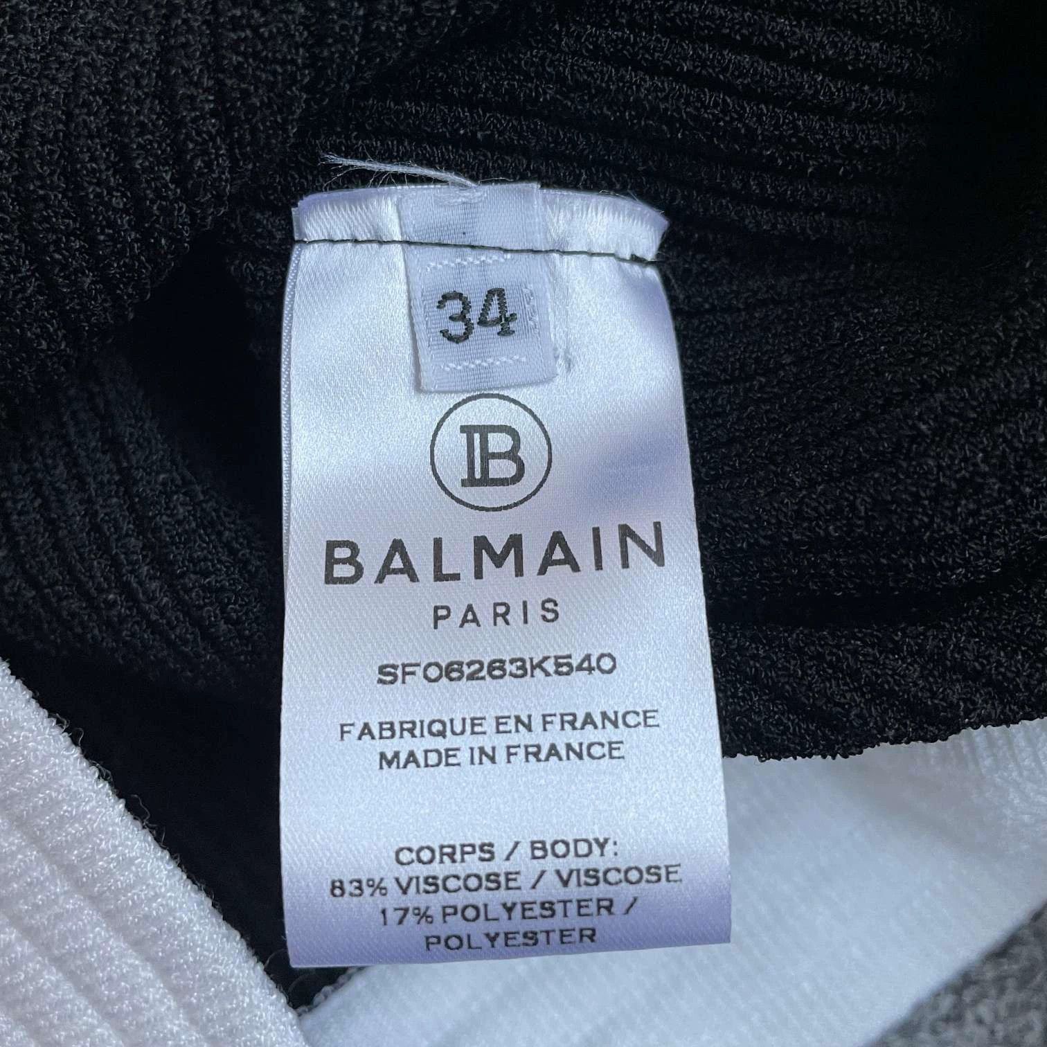 Balmain Balmain 98 New Silver Buckle Logo Panda Dress 34 Size XXS / US 00 / IT 34 - 4 Thumbnail