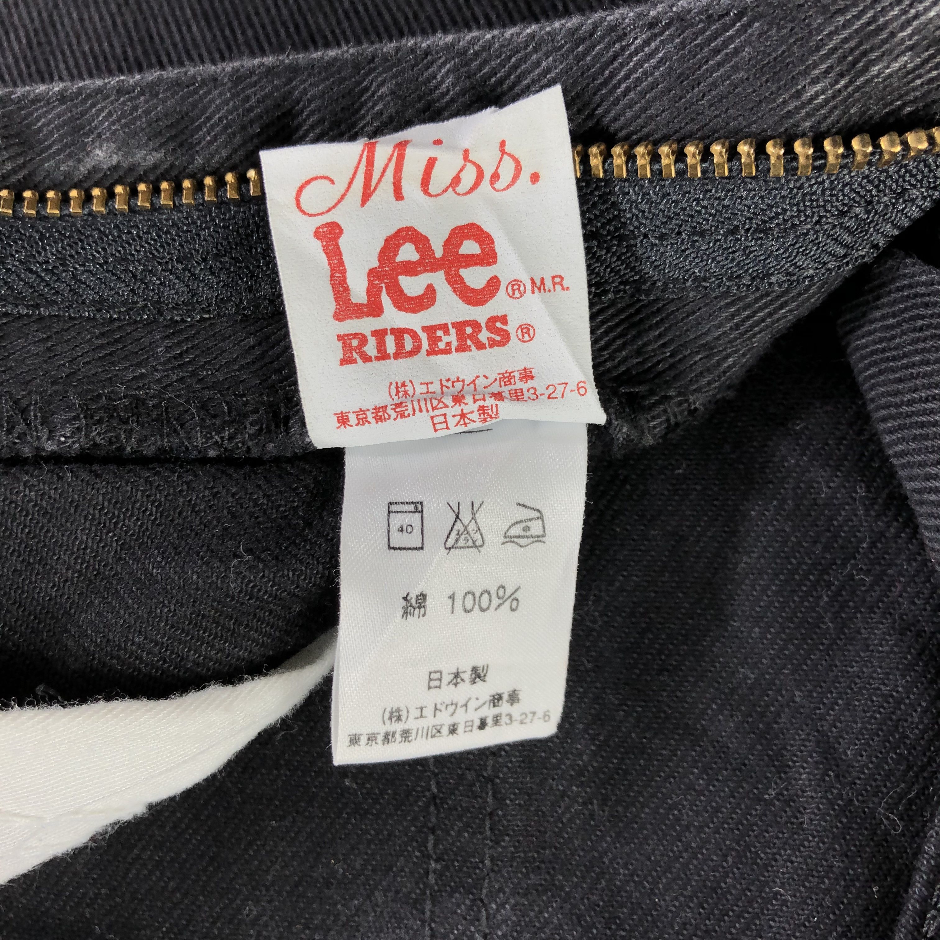 Lee Vintage Lee Riders Jeans High Waist Black Denim KJ1731 Size 25" / US 0 / IT 36 - 9 Thumbnail