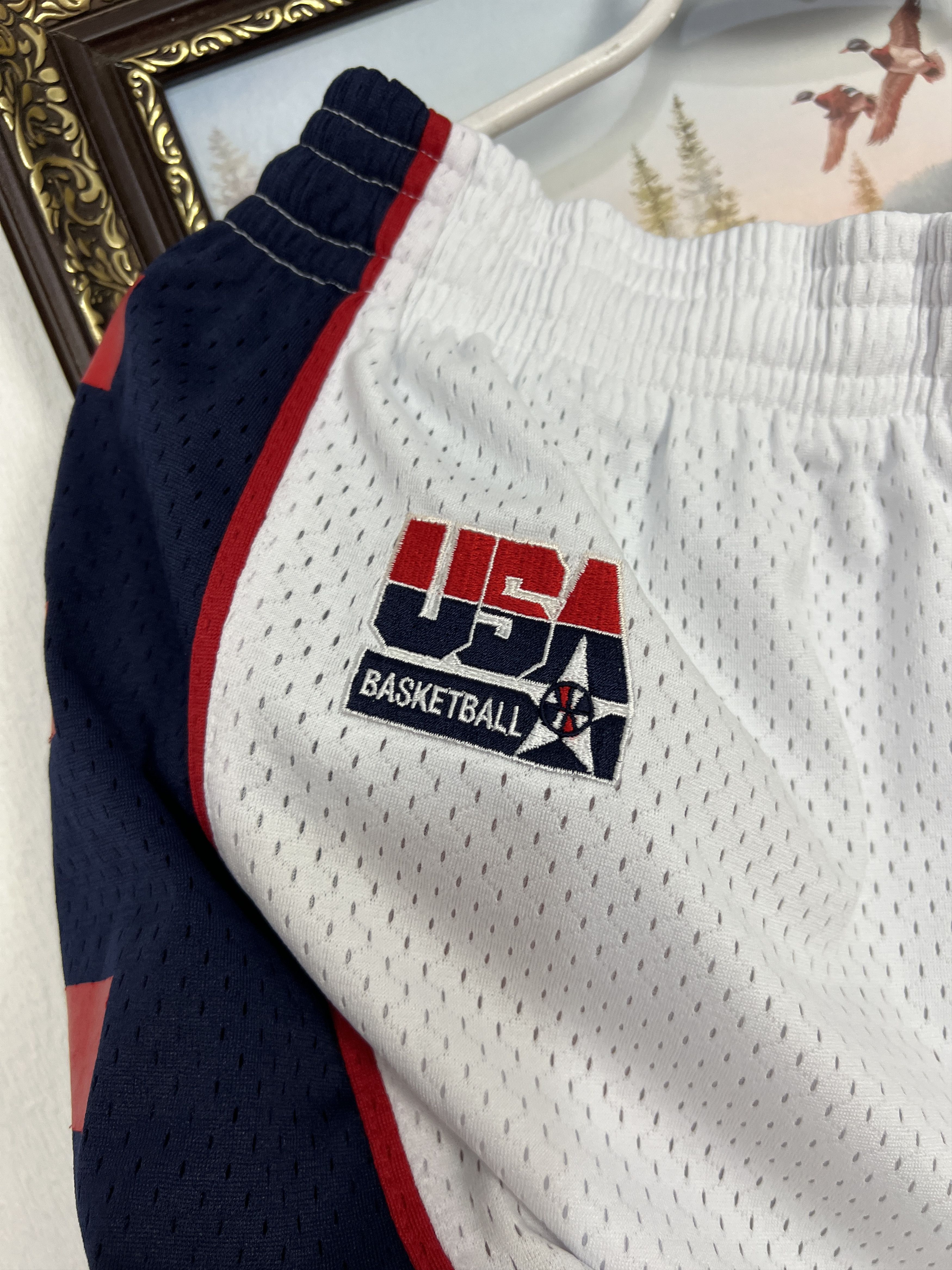 Reebok Vintage 2000's Reebok Team USA Basketball Shorts NBA 2XL Size US 38 / EU 54 - 5 Thumbnail