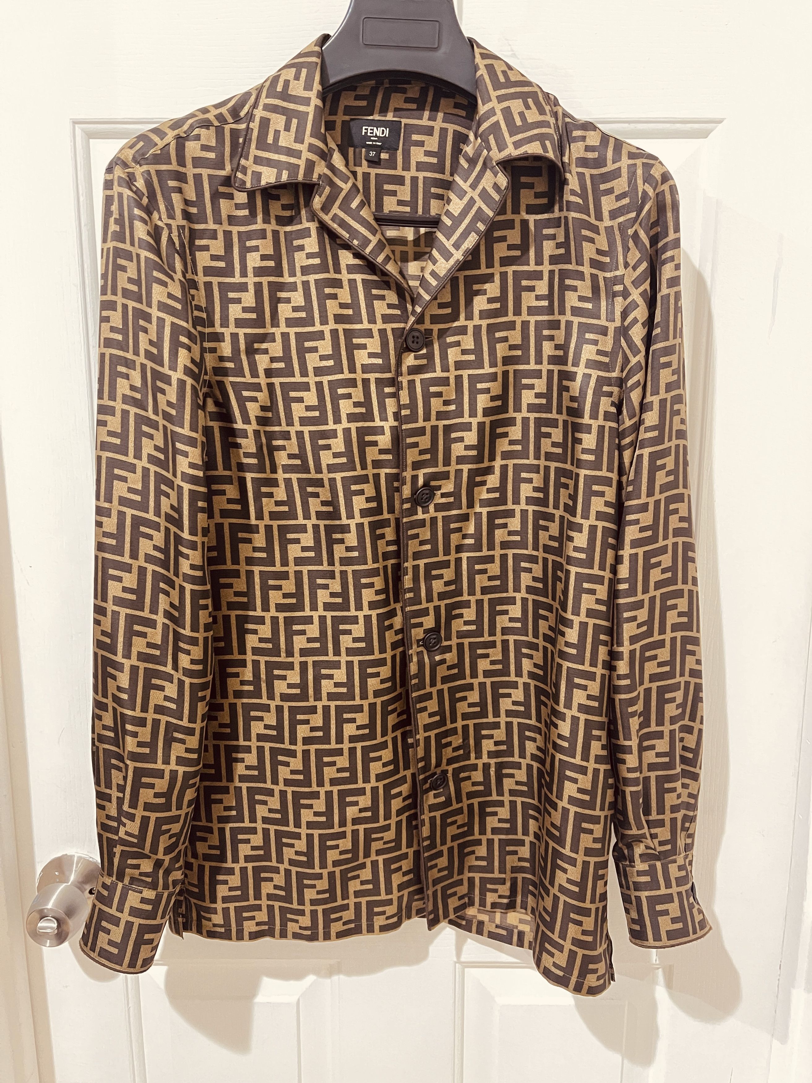 Fendi Fendi Brown Silk Shirt - Rare Size US XS / EU 42 / 0 - 1 Thumbnail