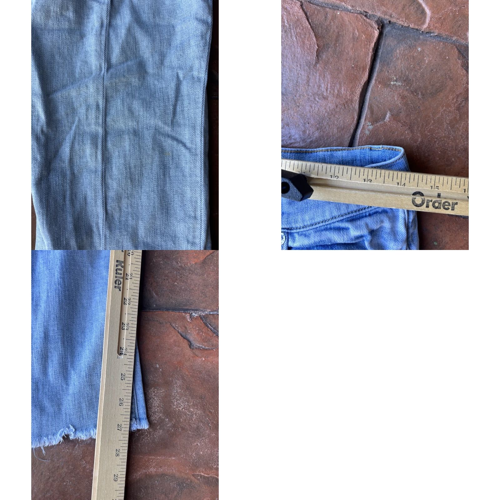 Vintage We The Free Bootcut Flare Jeans Women’s 28x27 Distressed Button Fly Blue Jeans Size 28" / US 6 / IT 42 - 8 Thumbnail