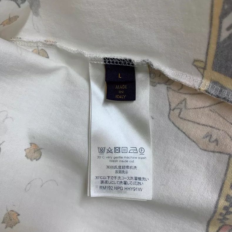 Louis Vuitton LOUIS VUITTON White character short sleeve T-shirt Size US L / EU 52-54 / 3 - 2 Thumbnail