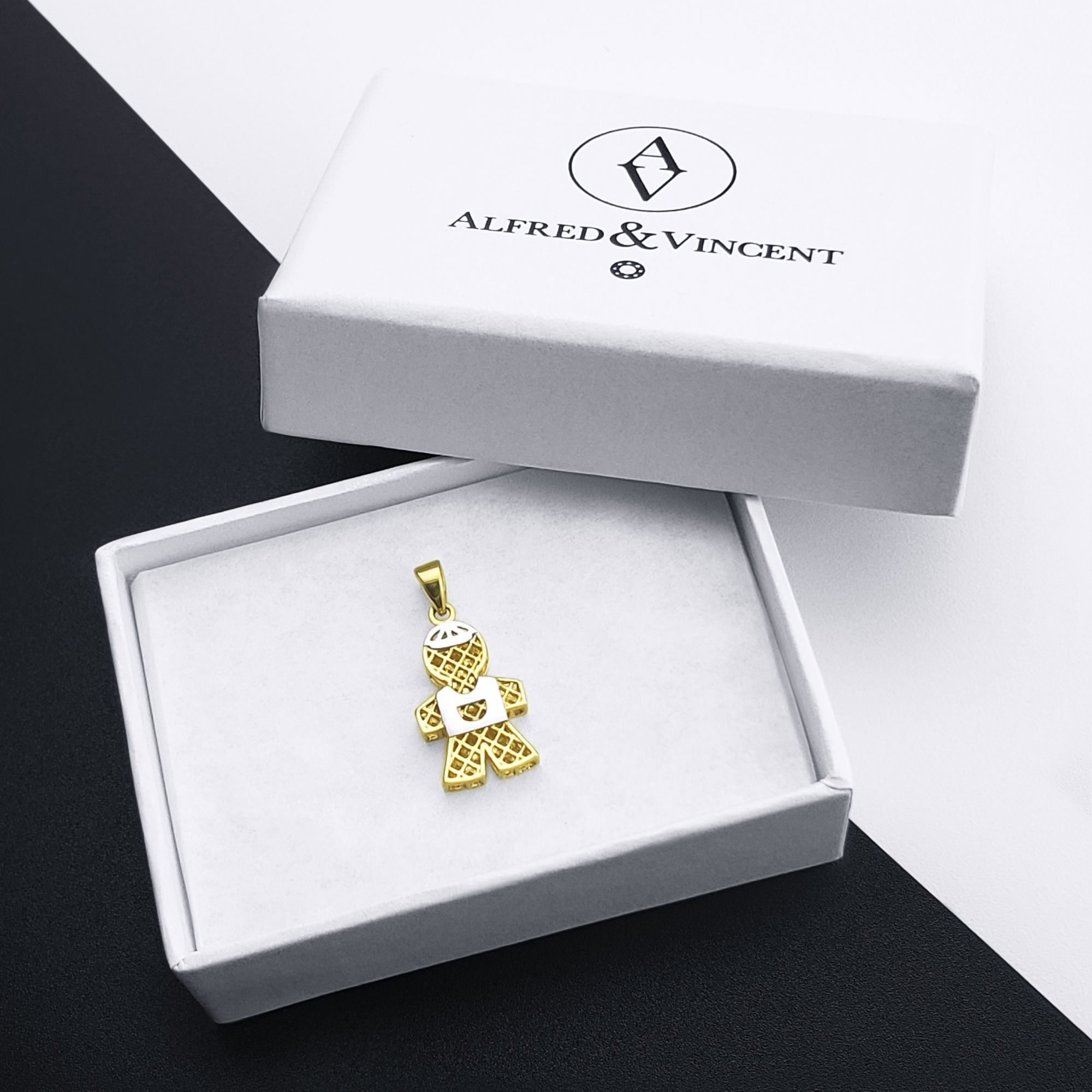 Other It's A Baby Boy Pendant in 2-Tone Real 14k Yellow White Gold Size ONE SIZE - 1 Thumbnail