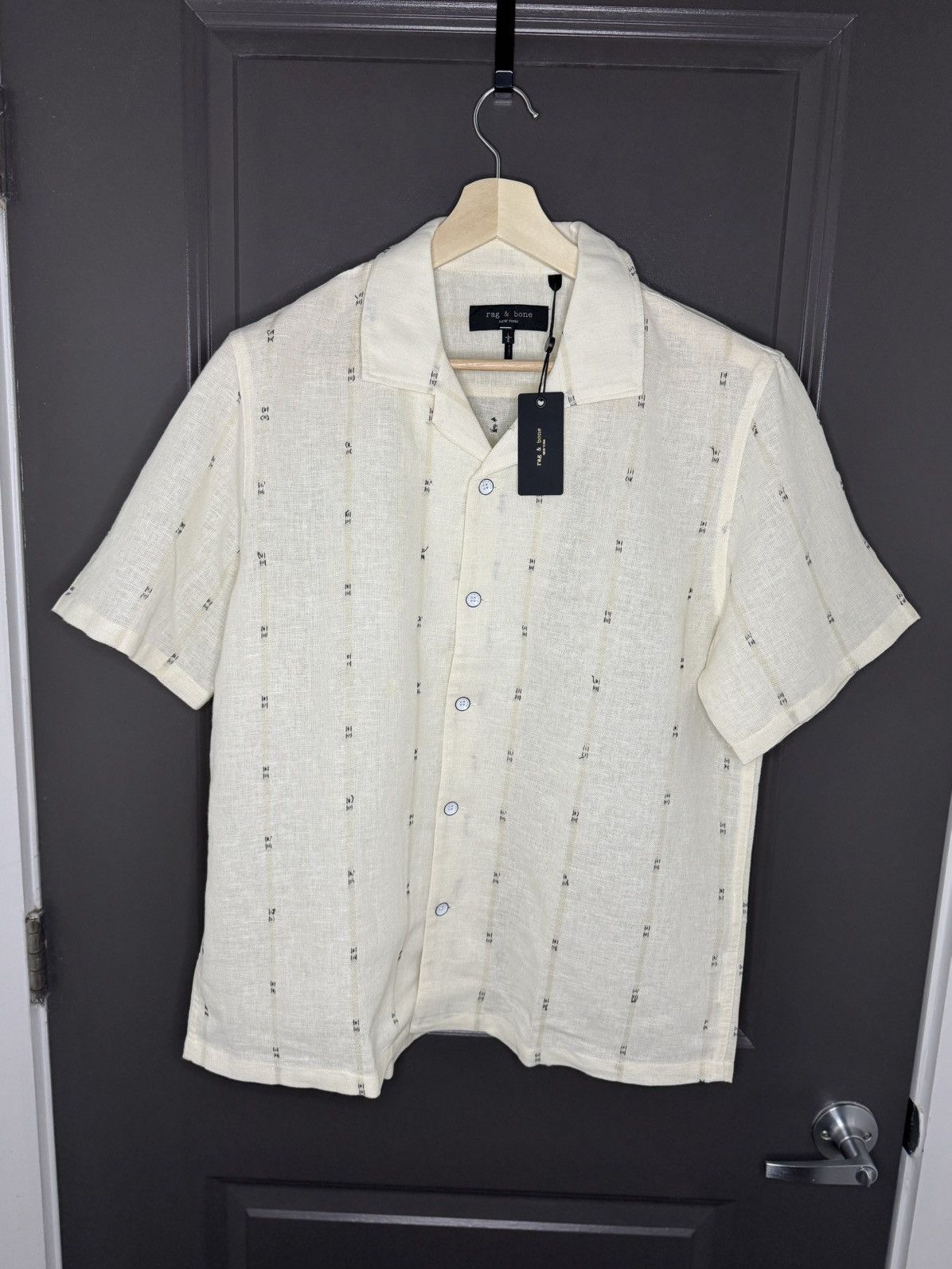 Rag & Bone Rag & Bone Avery Embroidered Camp Shirt | Gulf Remi Stripe Size US L / EU 52-54 / 3 - 2 Thumbnail