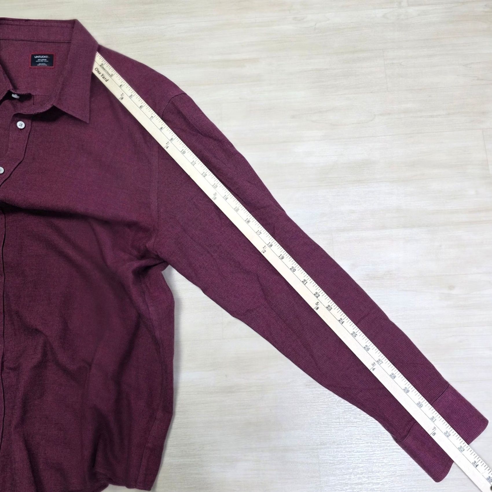 UNTUCKit UNTUCKit Slim Fit Burgundy Long Sleeve Button Down Shirt Cotton XXL Men’s Button-Up Shirt Size US XXL / EU 58 / 5 - 6 Thumbnail