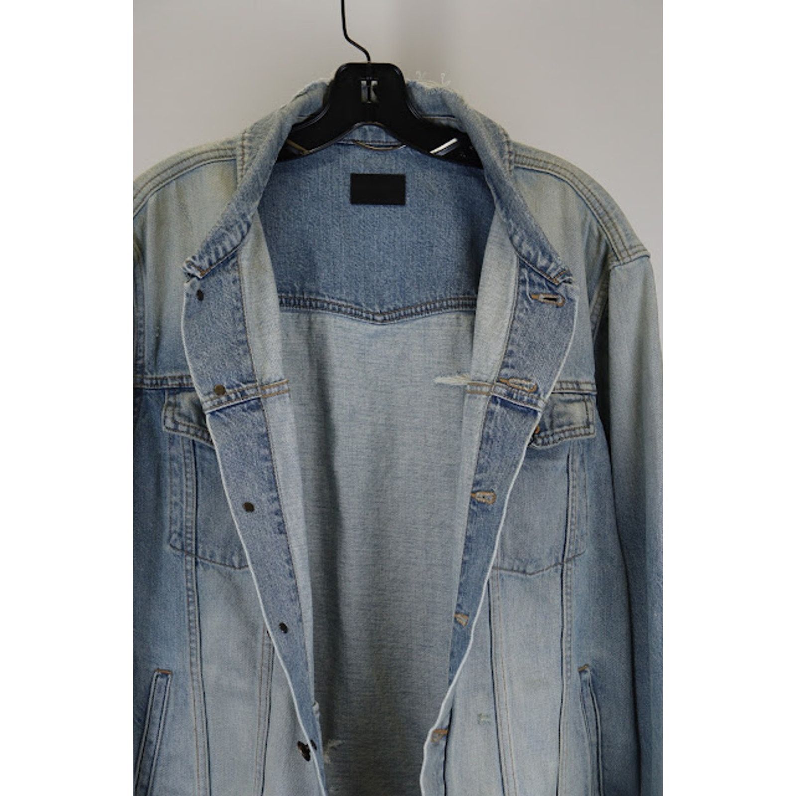 Saint Laurent Paris o1rshd1 Classic Denim Jacket in Sky Blue Size US M / EU 48-50 / 2 - 12 Thumbnail
