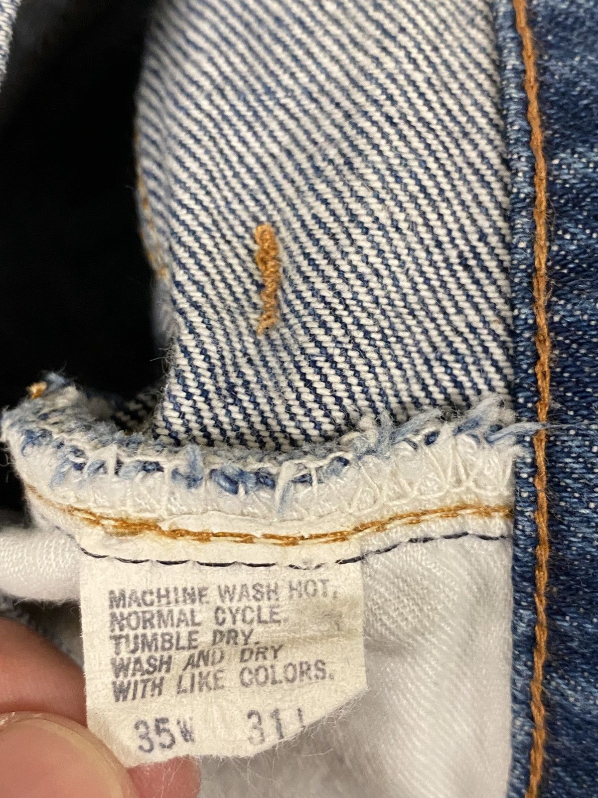 Levi's Vintage 1985 80’s Levis Bootcut Flare Denim Jeans Rare Grail Size US 34 / EU 50 - 9 Thumbnail