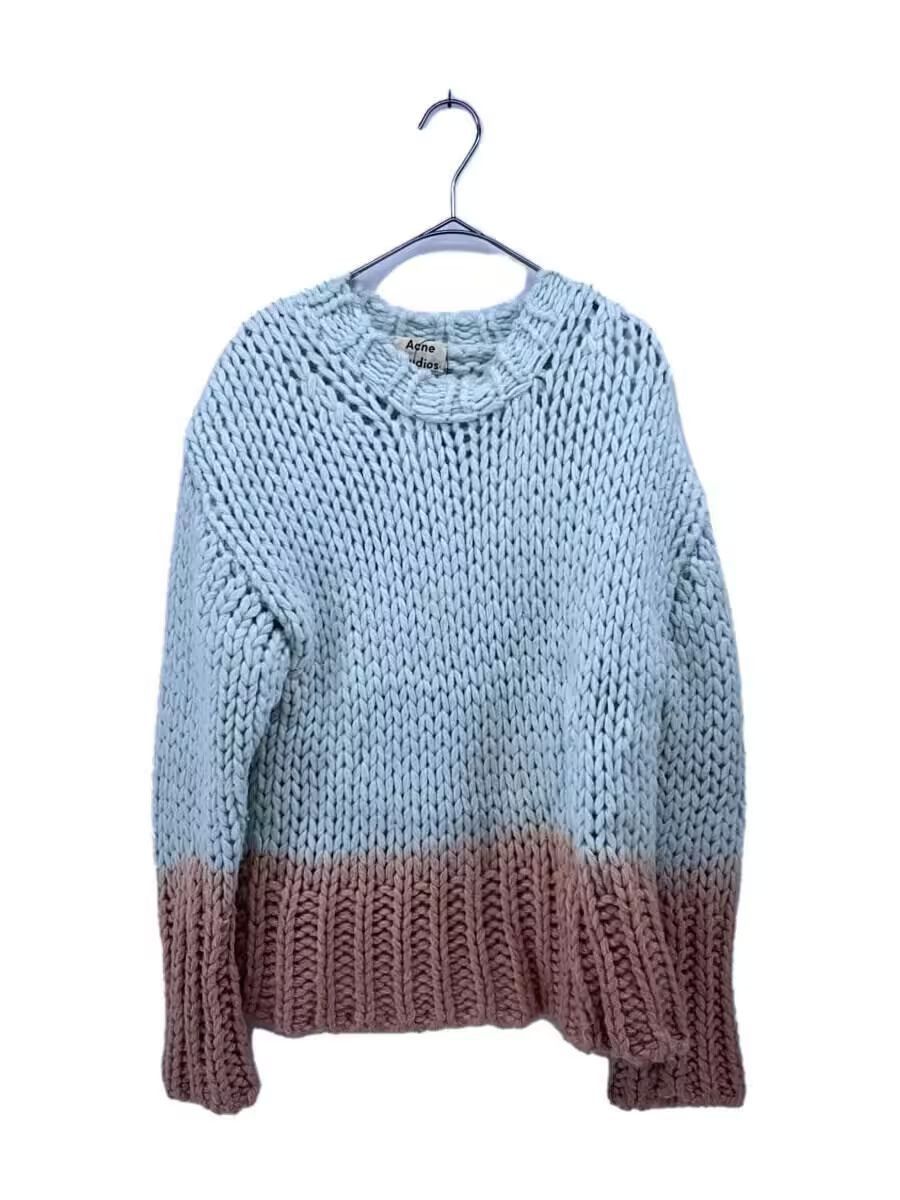 image of Acne Studios Grail Chunky Knit Sweater in Blue, Men's (Size 2XS)
