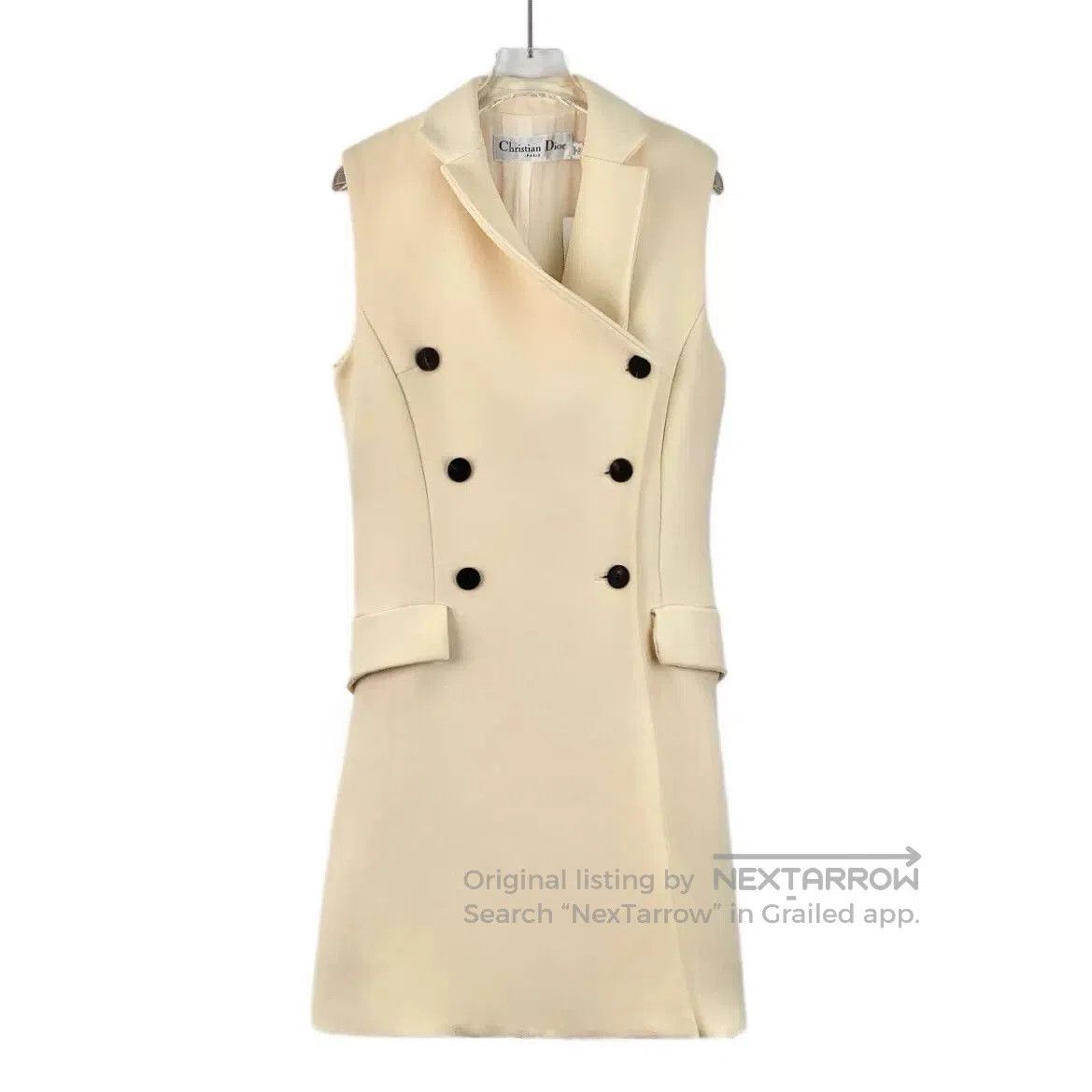 Dior beige wool sleeveless double. Size US 38 / EU 54 - 1 Thumbnail
