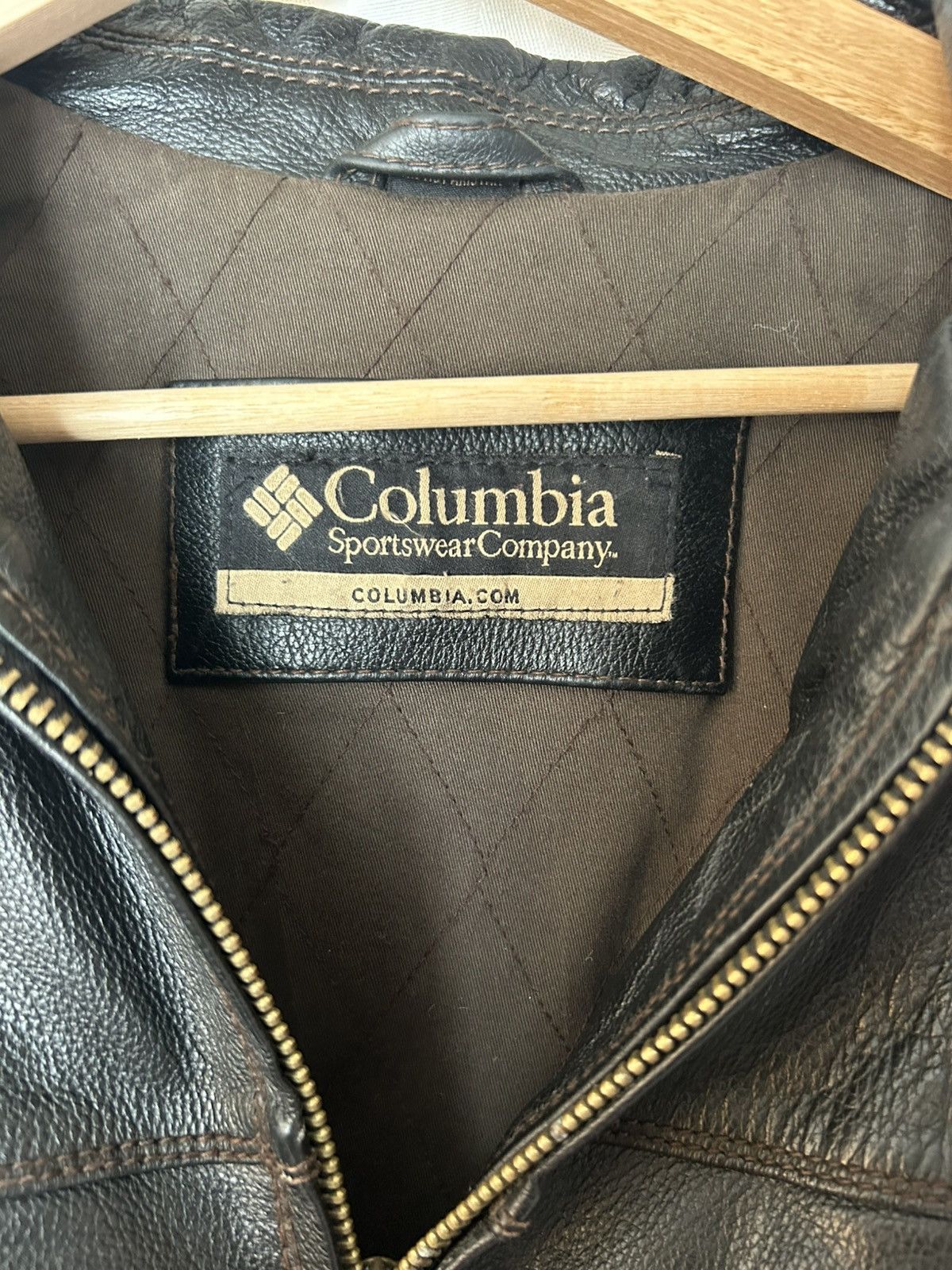 Columbia Jacket: columbia leather coat with quilted lining lg Size US L / EU 52-54 / 3 - 3 Thumbnail