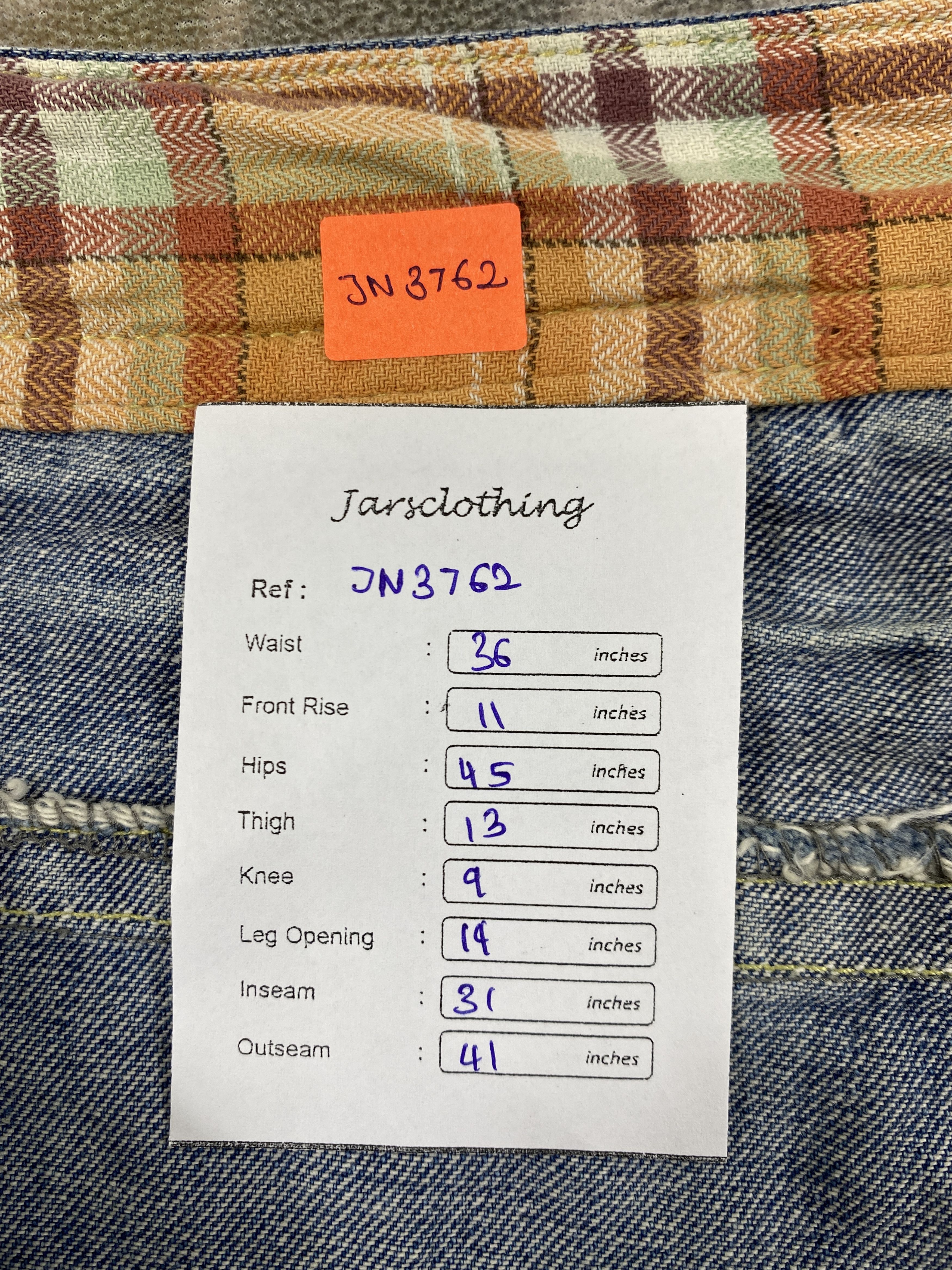 Japanese Brand Distressed Blue Vintage Surf Up Jeans 36x31 Denim- JN3762 Size US 36 / EU 52 - 8 Thumbnail