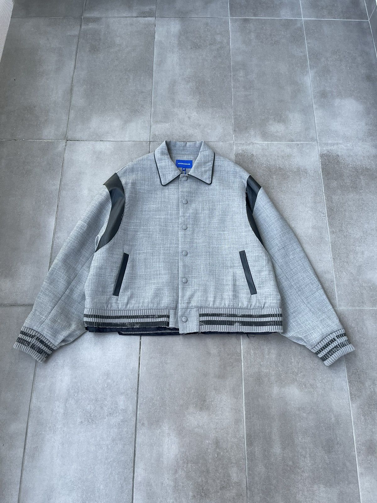 Ader Error !DS! SS22 Ader Error 3 Grey Deconstructed Bomber Jacket Size US M / EU 48-50 / 2 - 6 Thumbnail