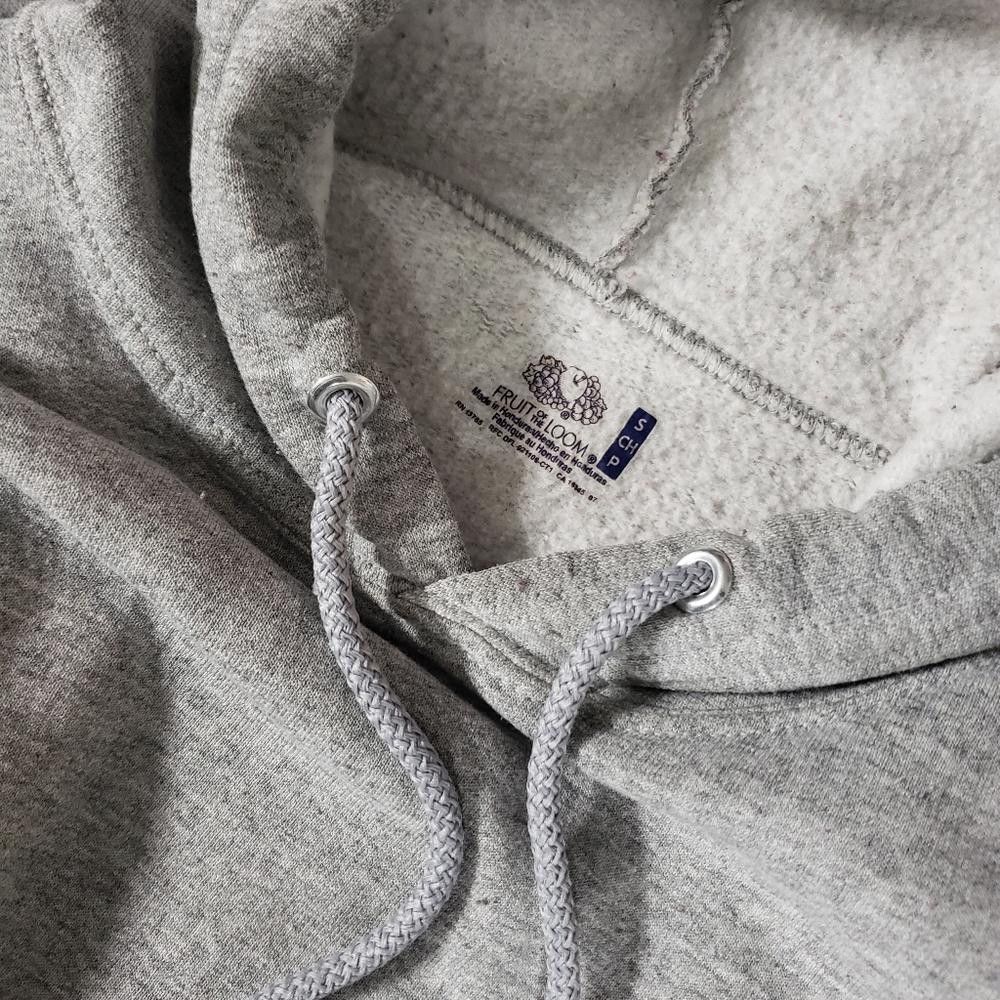 Fruit Of The Loom Grey Basic FOTL Hoodie Long Sleeve Size US S / EU 44-46 / 1 - 4 Thumbnail