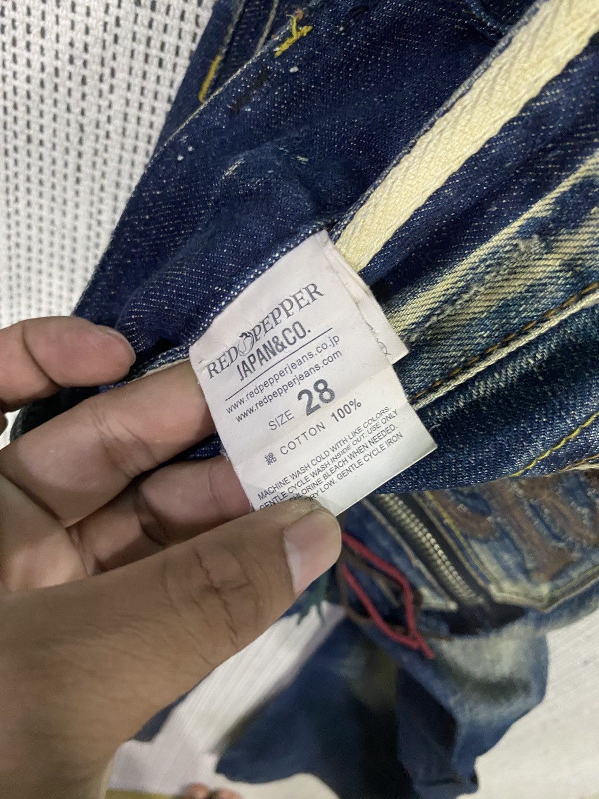 Japanese Brand Japanase brand red peppers flared denim very rare Size US 31 - 11 Thumbnail