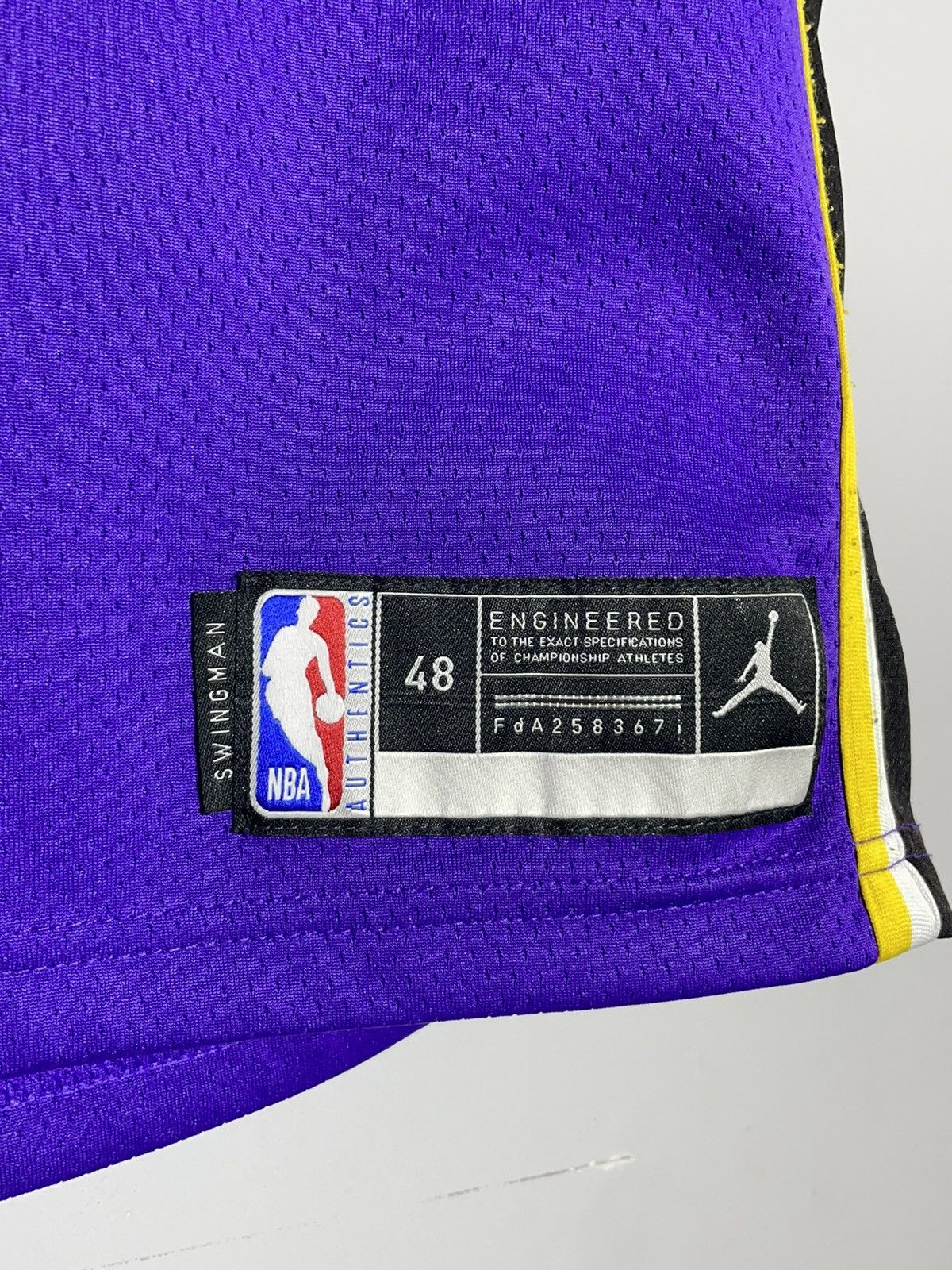 Jordan Brand × NBA #23 James L.A Lakers Jordan Brand NBA Basketball Jersey Size US L / EU 52-54 / 3 - 5 Thumbnail