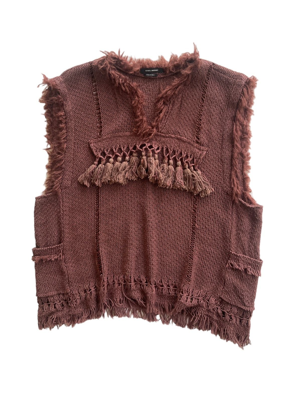 Isabel Marant Isabel Marant Avantgarde Sleeveless Fringe Tassel Fur Knit Size XS / US 0-2 / IT 36-38 - 1 Thumbnail