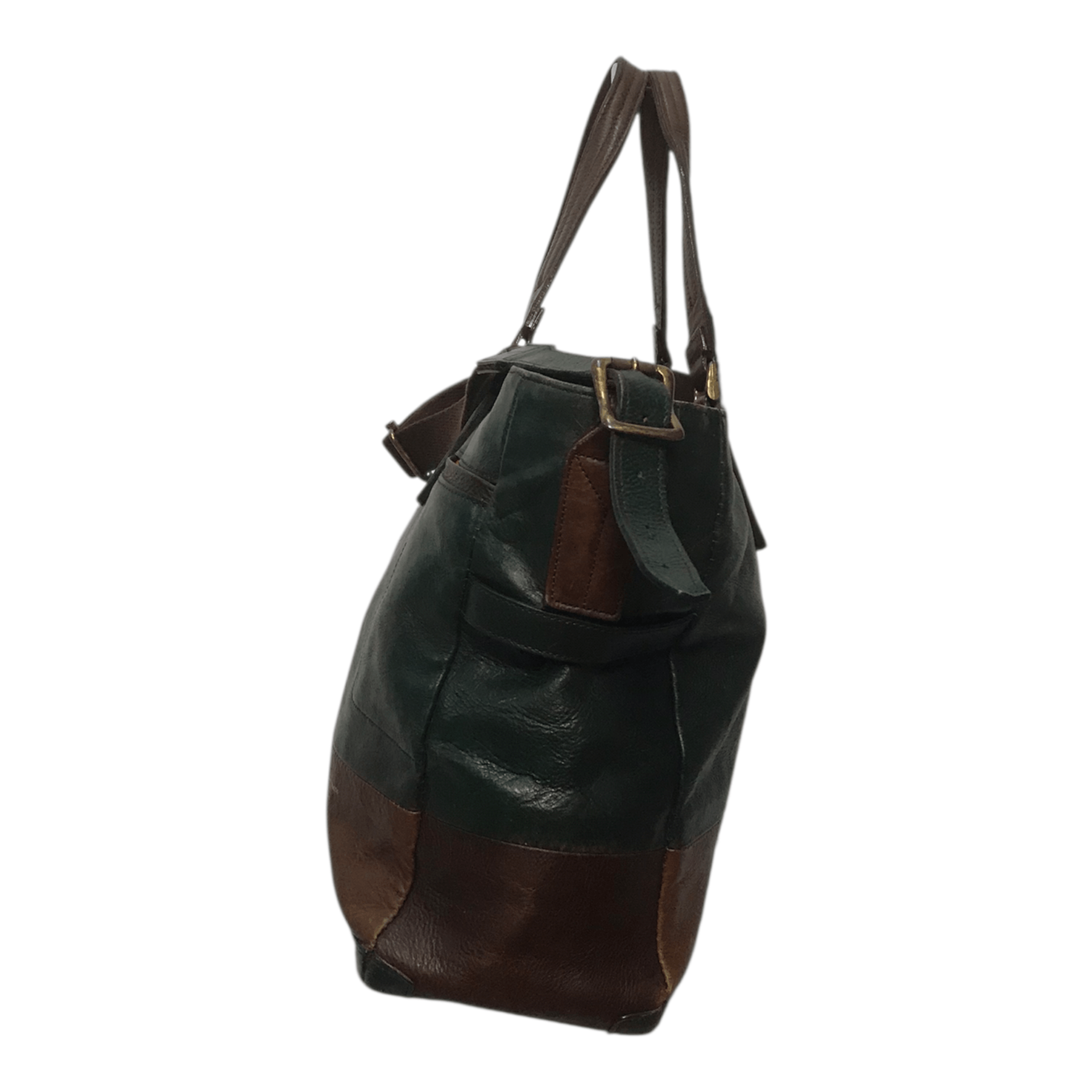 MasterPiece Masterpiece Dark Green Leather Tote/Sling Bag Size ONE SIZE - 8 Thumbnail