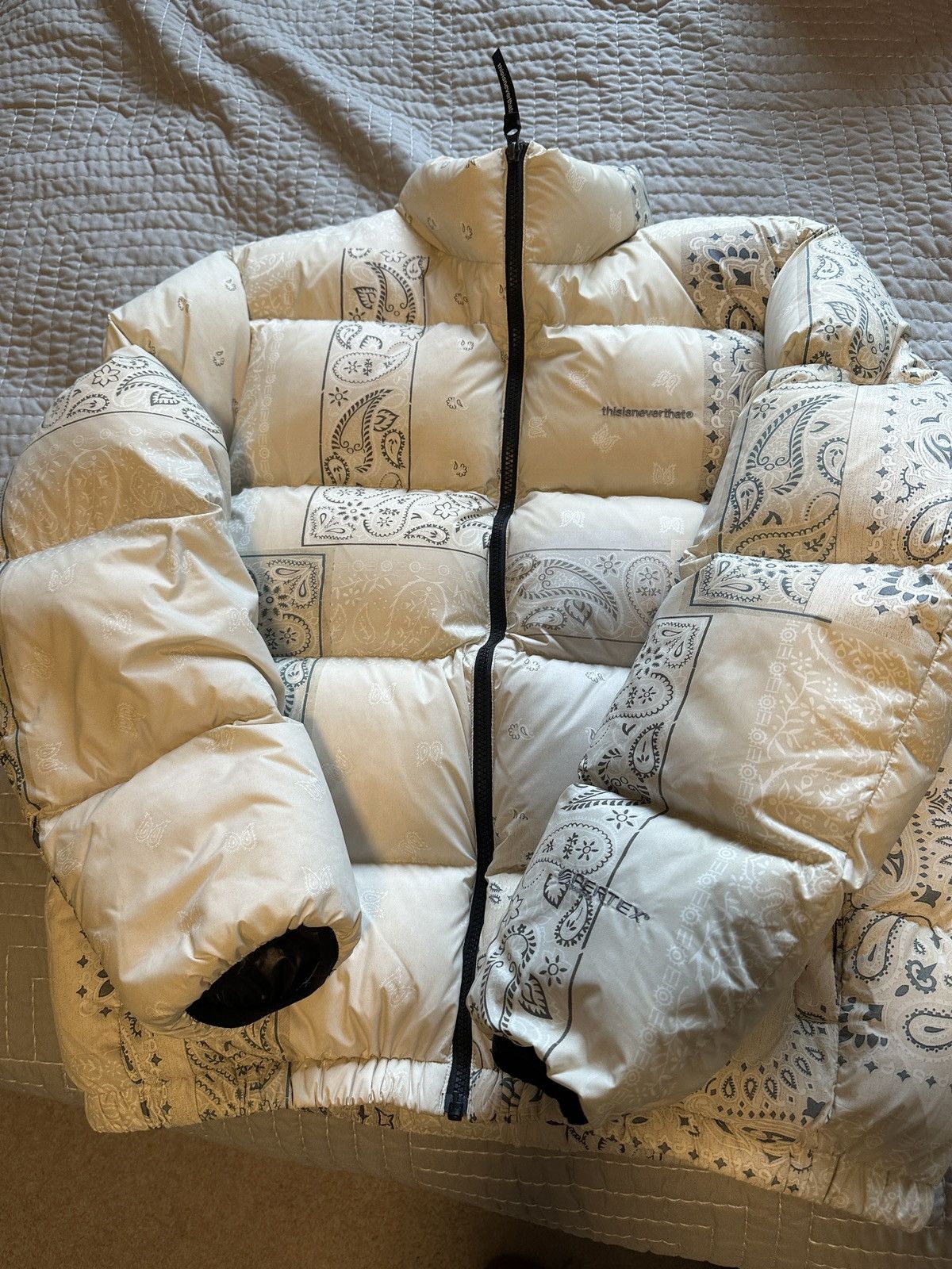 Paisley Bandana Puffer Jacket Thisisneverthat