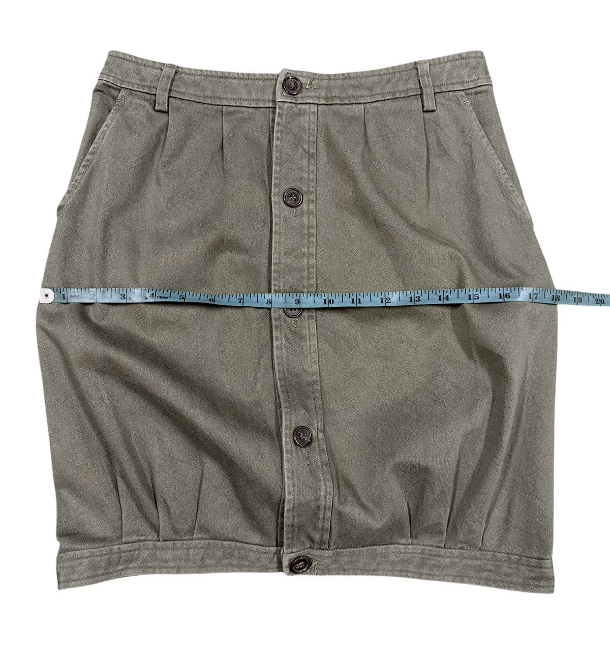 A.P.C. Vtg✅A.P.C Rue De Fleurus Olive Green Button Ups Mini Skirt Size 26" / US 2 / IT 38 - 12 Thumbnail