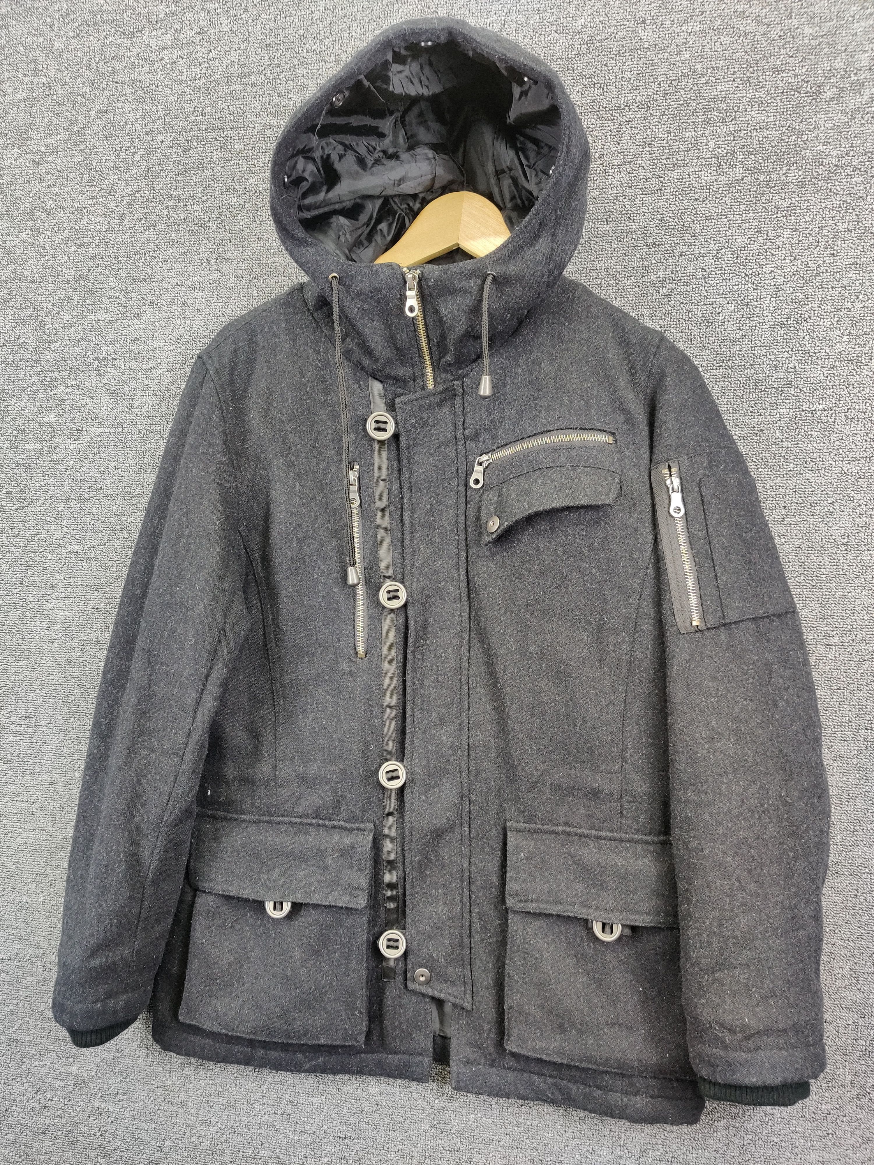 Mossimo Vintage Mossimo Wool Coat Hooded Jacket Size US M / EU 48-50 / 2 - 2 Thumbnail
