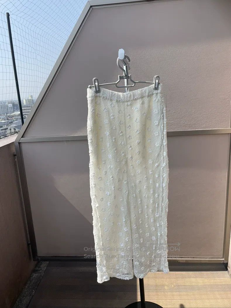 Comme des Garcons Comme Des Garcons size S Lace Flower Embroidered Double La Size 23" - 4 Thumbnail