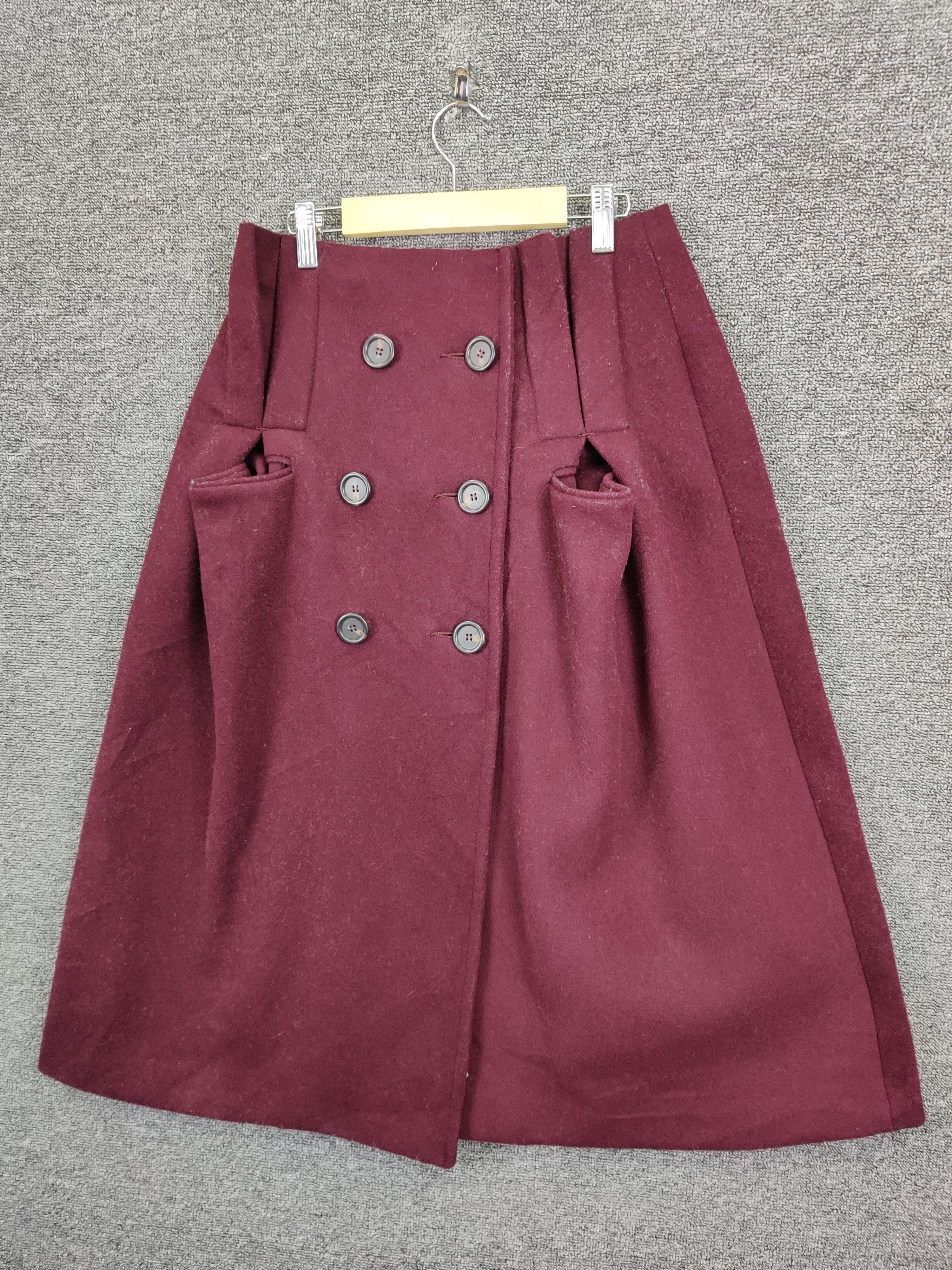 Maison Margiela Maison Margiela Paris Wool Midi Skirt Size 30" / US 8 / IT 44 - 2 Thumbnail