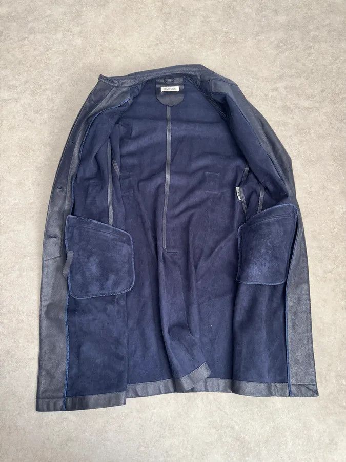 Balmain Balmain Navy Imperial Faux Leather Trench Coat Size US S / EU 44-46 / 1 - 6 Thumbnail