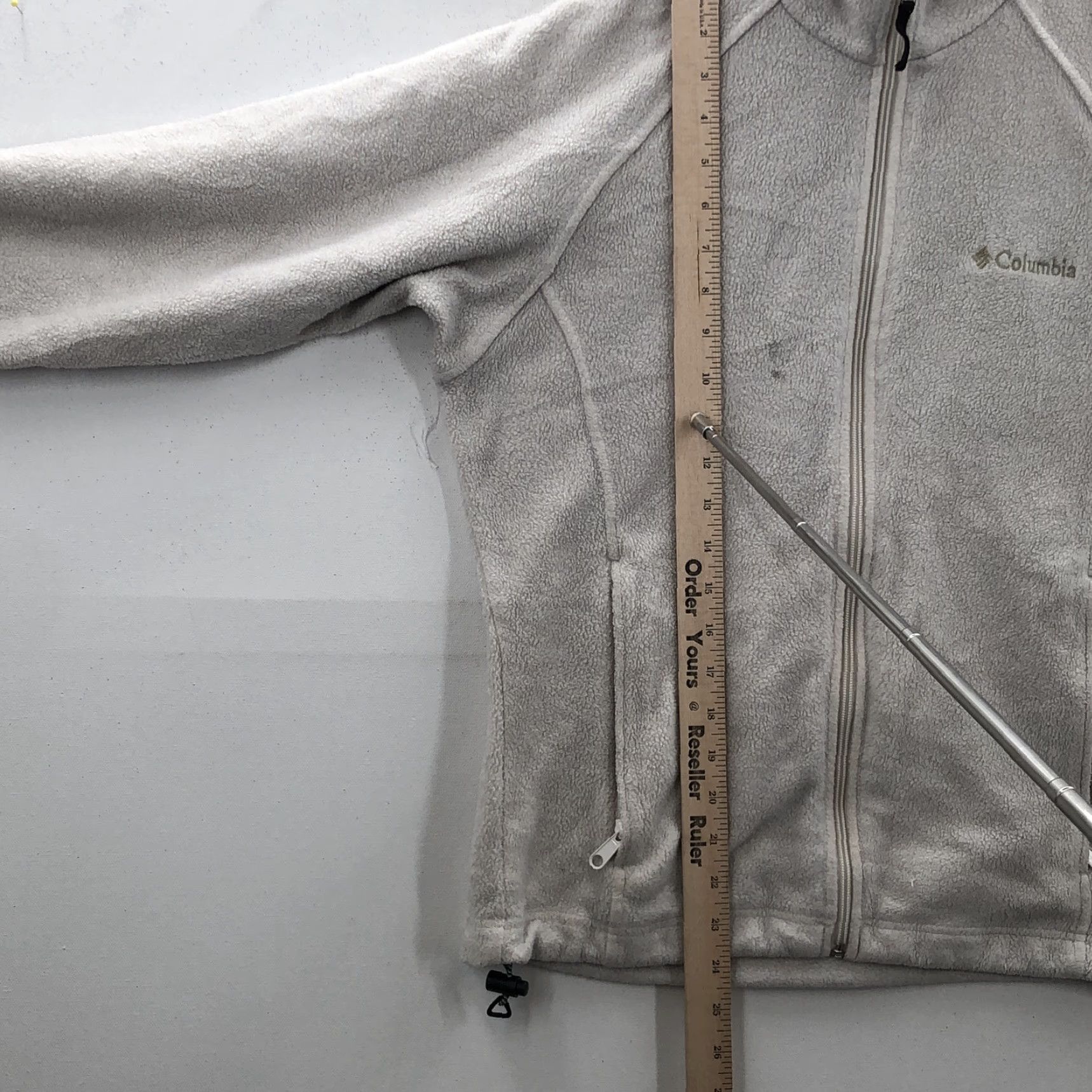 Vintage Columbia Womens White Fleece Jacket Zip Pockets Long Sleeve Full Zip Outdoor Activewear Small Size S / US 4 / IT 40 - 3 Thumbnail