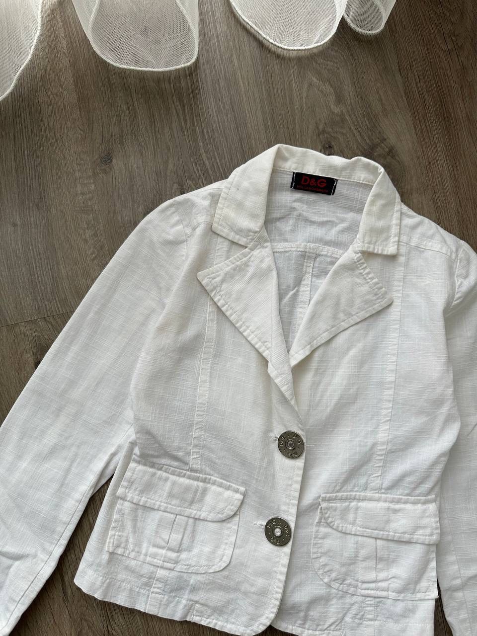 Dolce & Gabbana × Vintage Vintage Dolce&Gabbana White Blazer Jacket Size S / US 4 / IT 40 - 4 Thumbnail