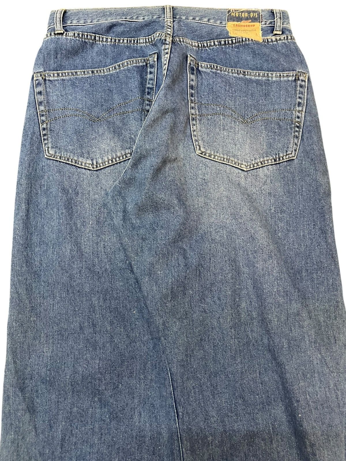 JNCO × Japanese Brand × Southpole Vintagw Motor-Oil Baggy Button Fly Denim Size US 31 - 7 Thumbnail