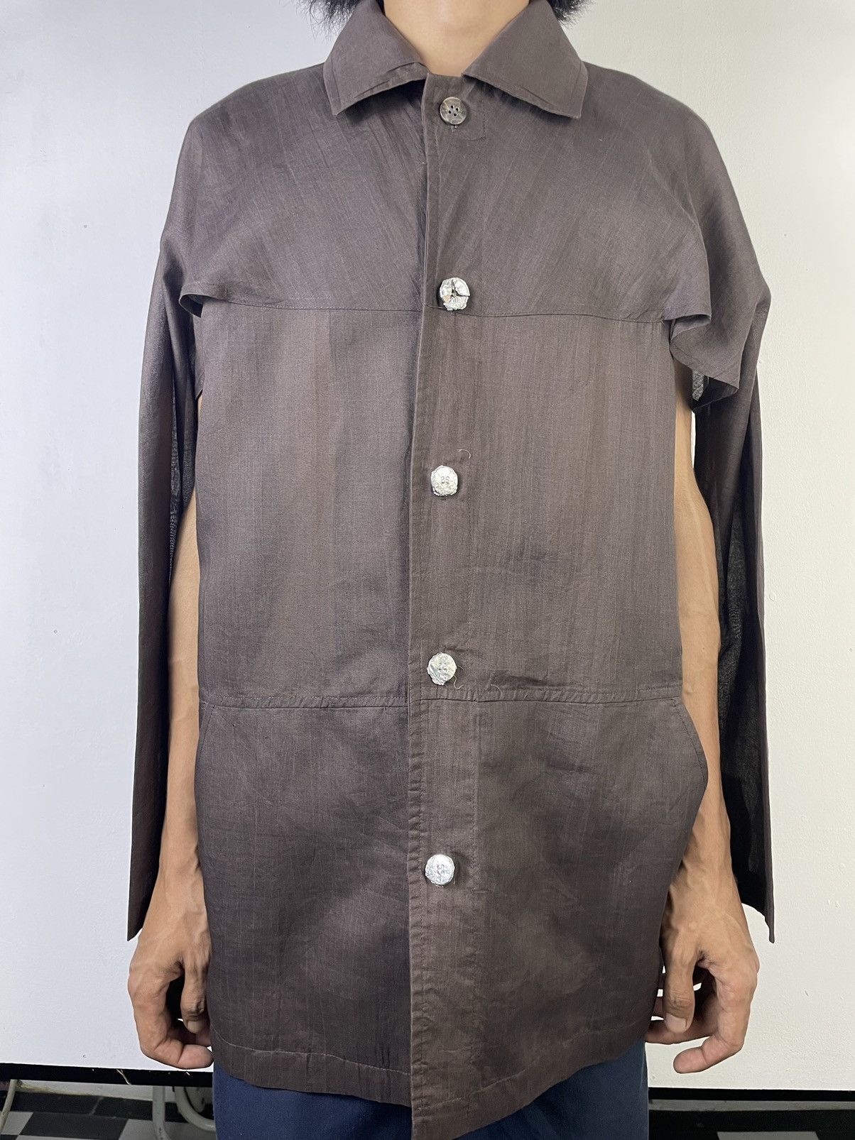 🔥Rare Vintage Issey Miyake Plantation Open Sleeve Shirt
